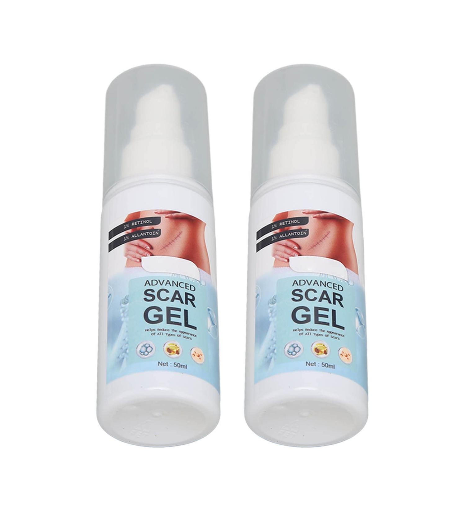 2Pcs Stretch Marks Remover 50ml Scar Gel w/ Allantoin & Vitamin E - Hydrating & Renewing for Scars from Burns & Surgery - Buy Online on GoSupps.com