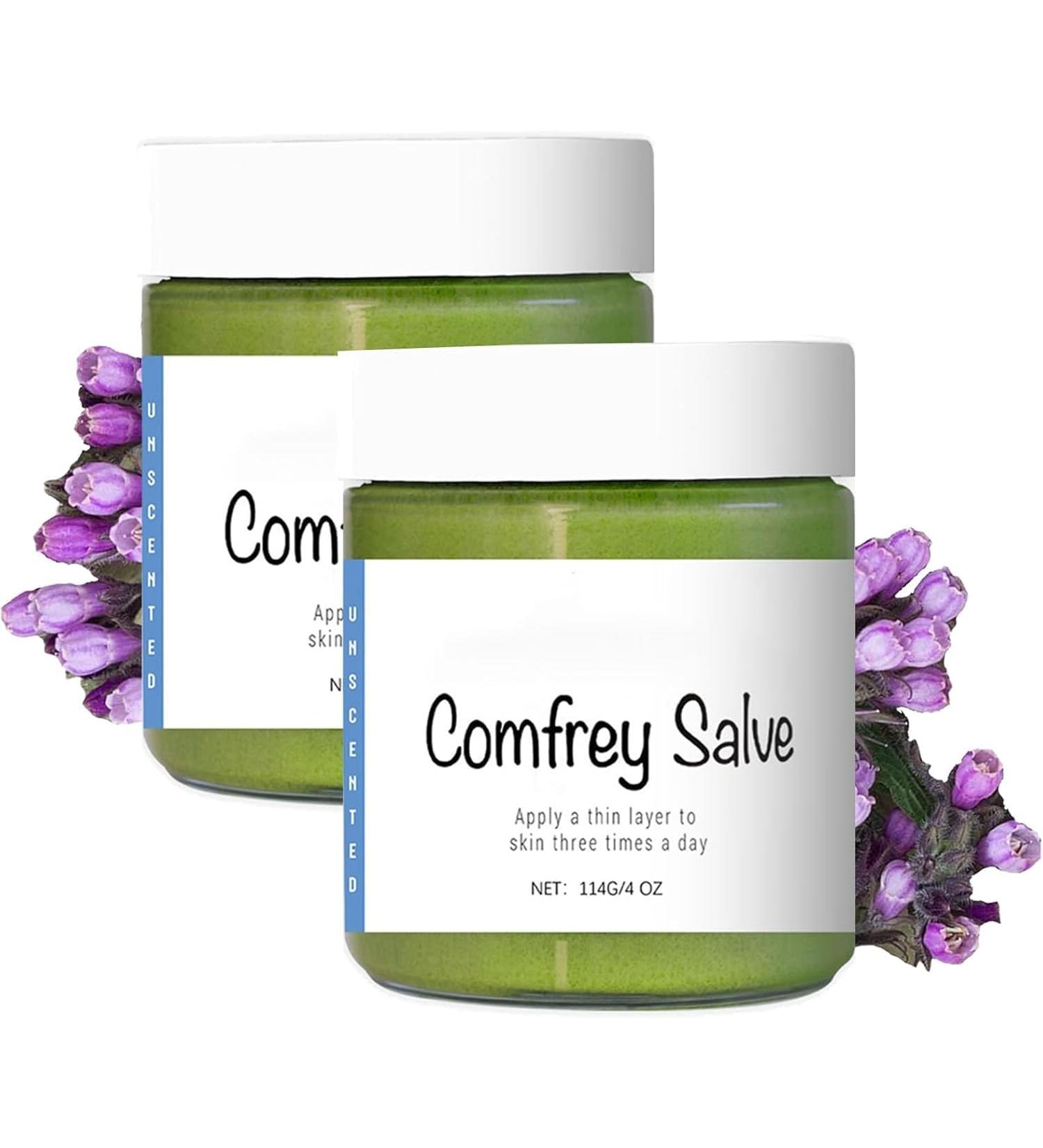 Cholig Organic Herbal Comfrey Salve 4oz Comfrey Organic Herbal Salve Cream Ointment Comfrey Salve Herbal Balm Skin Body Care (2 Pcs) - Buy Online on GoSupps.com