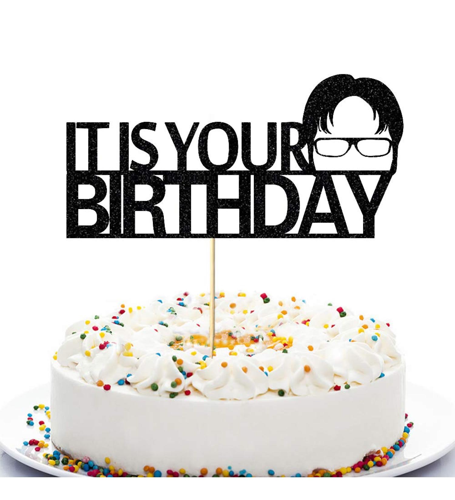 Anxdh It Is Your Birthday cake topper office theme birthday party supplies decoration - Buy Online on GoSupps.com
