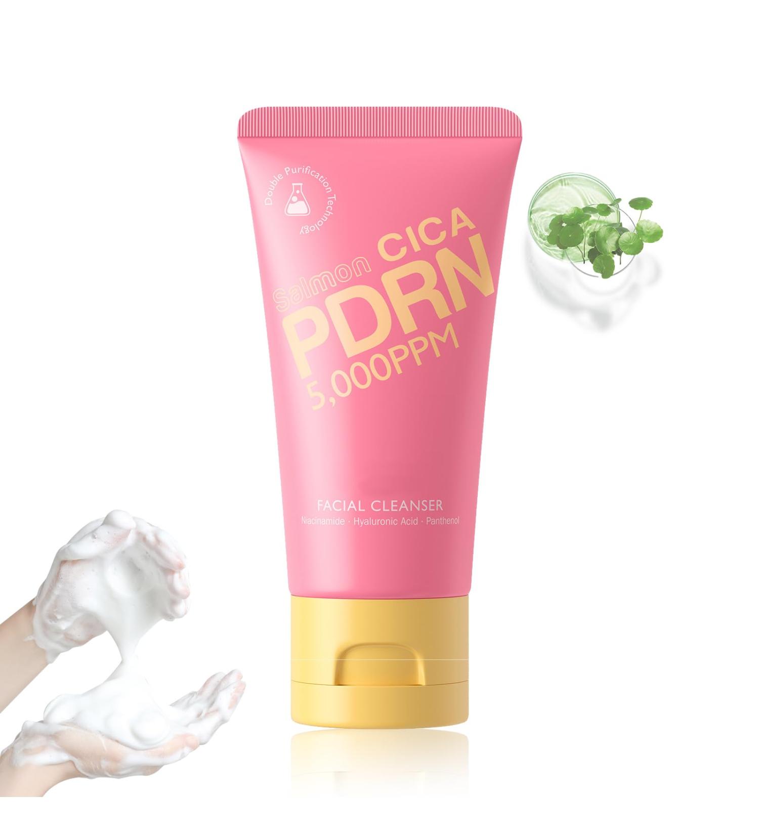 PDRN Facial Cleanser Hydrating Face Wash with Hyaluronic Acid & Soft Creamy Foam Gently Cleanses Pores Removes Oil & Impurities Without Dryness or Tightness | For a Balanced Nourished Feel /2PCS - Buy Online on GoSupps.com