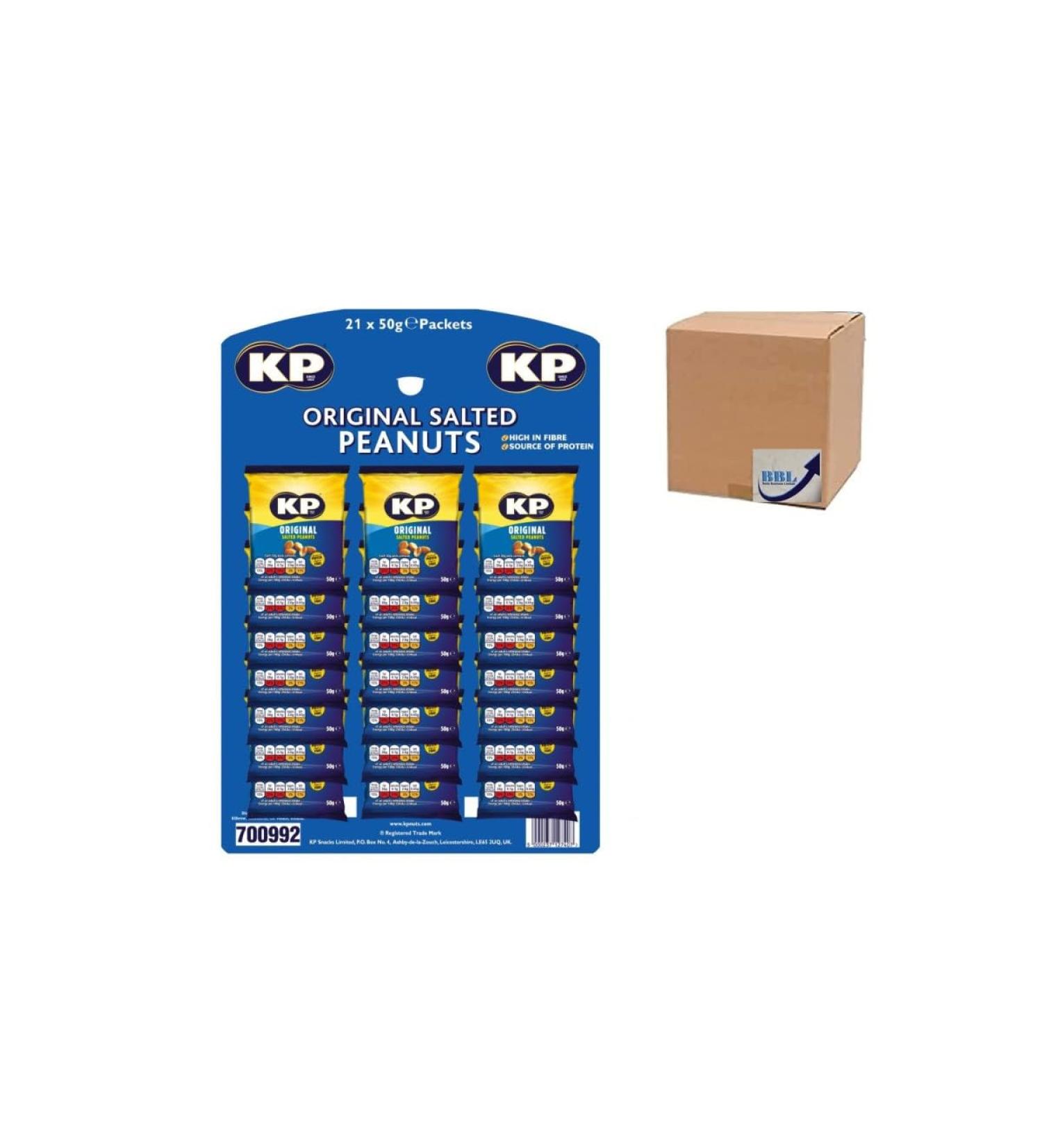 KP Original Salted peanuts Pub Card 21 X 50 G KP Original Salated - Buy Online on GoSupps.com