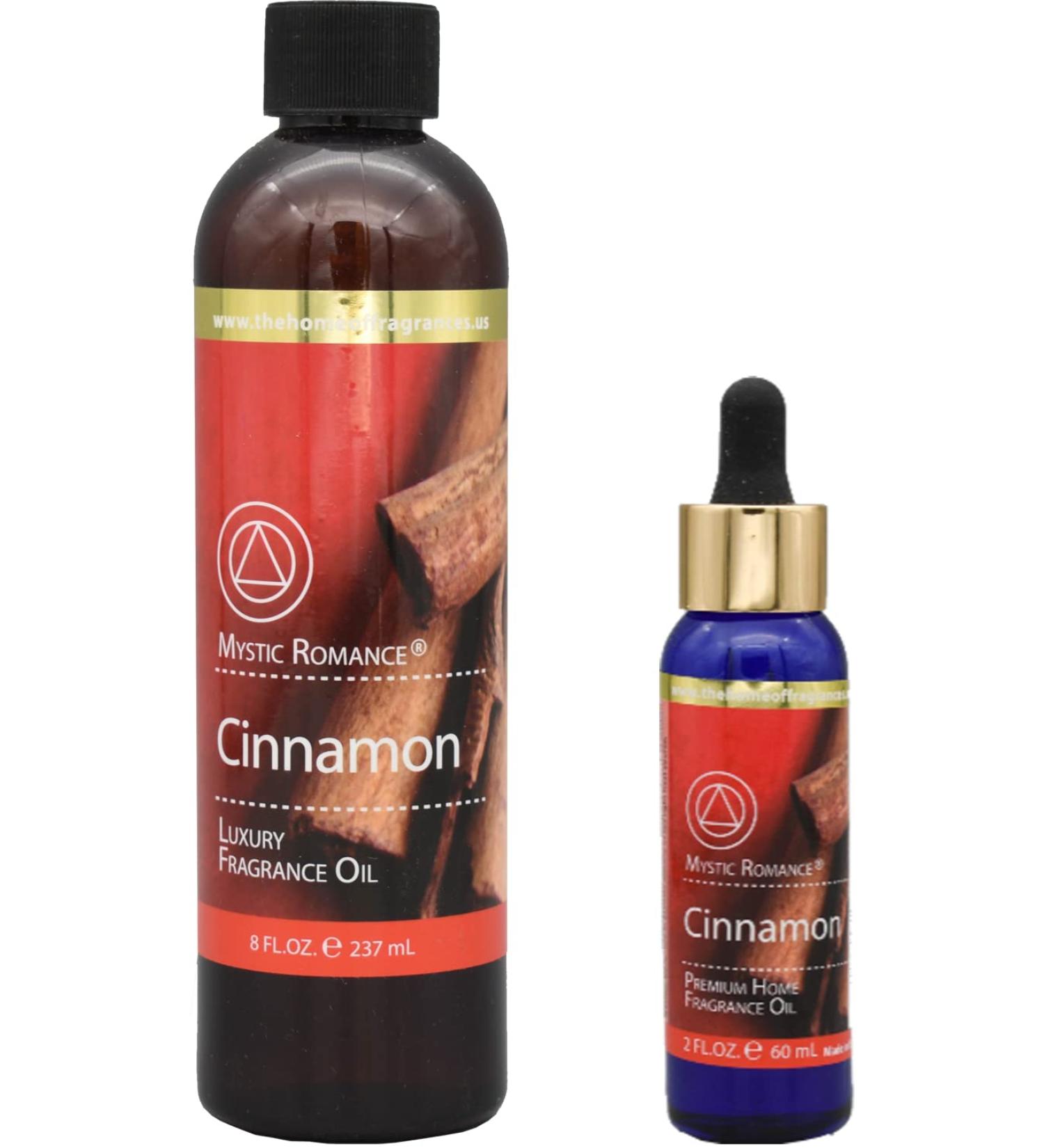 The Home of Fragrances - Set of 2 Bottles of Fragrance Oils - 2oz & 8oz (Cinnamon)