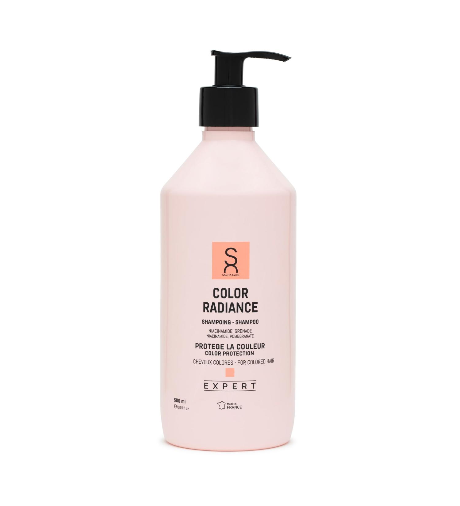  Sacha Care Expert Color Radiance Shampoo - Pomegranate and Niacinamide for color-treated hair - Preserves shine and health 500 ml - Buy Online on GoSupps.com
