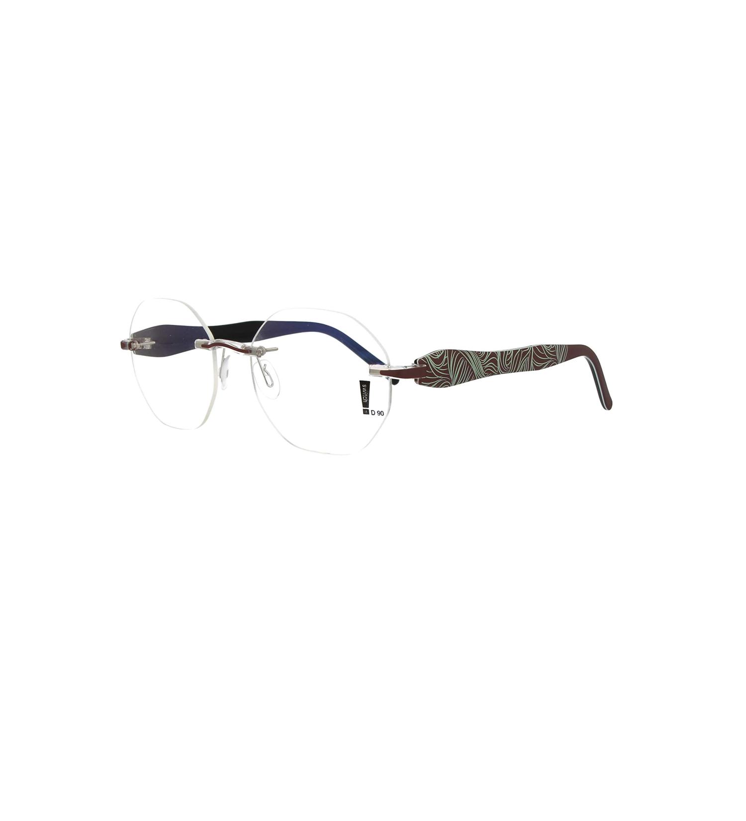 Switch it! Set 2486 - Brown with green pattern and black inside temples