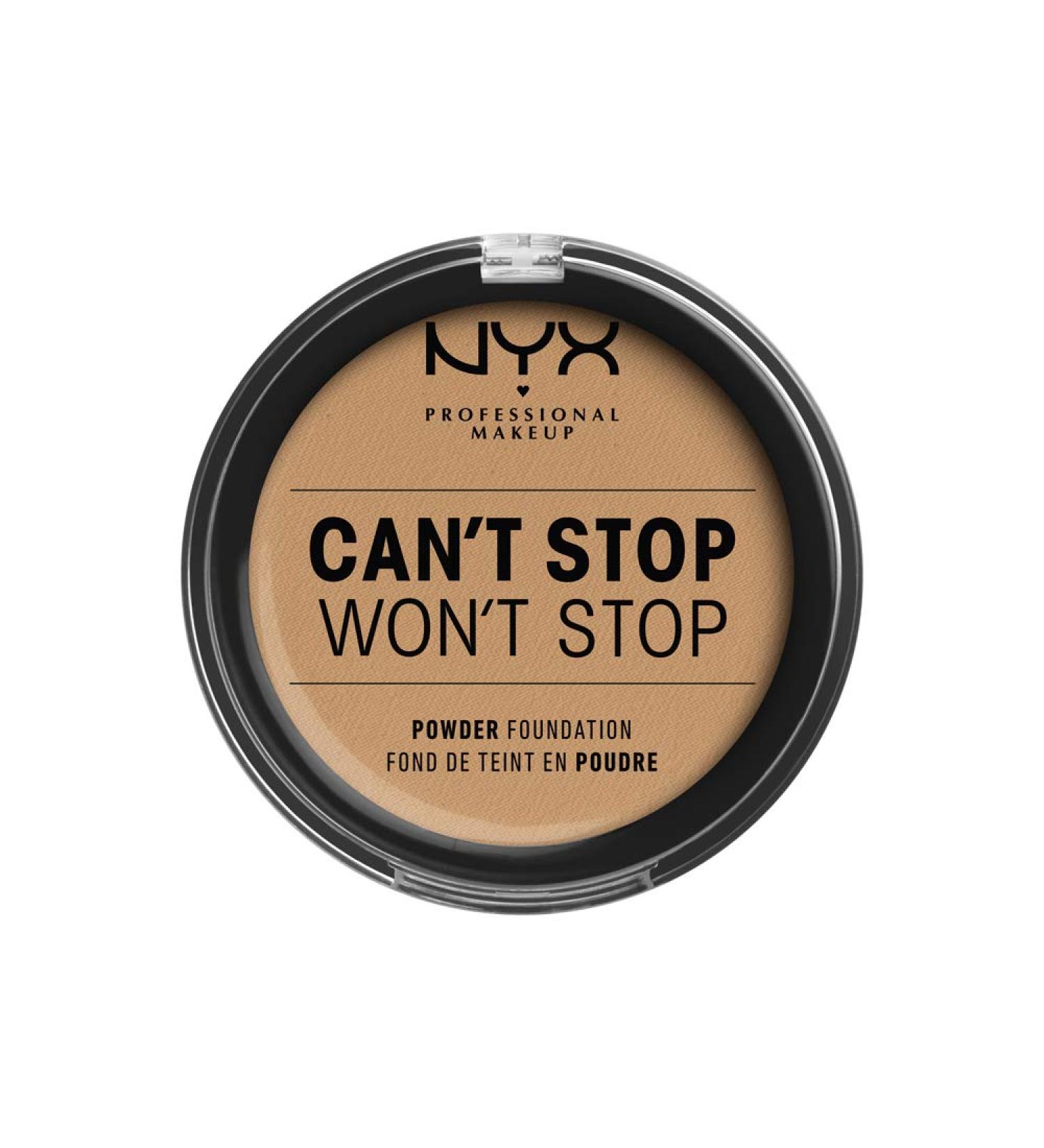 NYX Can't Stop Won't Stop Powder Foundation Deep Beige 07.5 - Matte Finish, Long Lasting, Vegan Formula - Buy Online on GoSupps.com