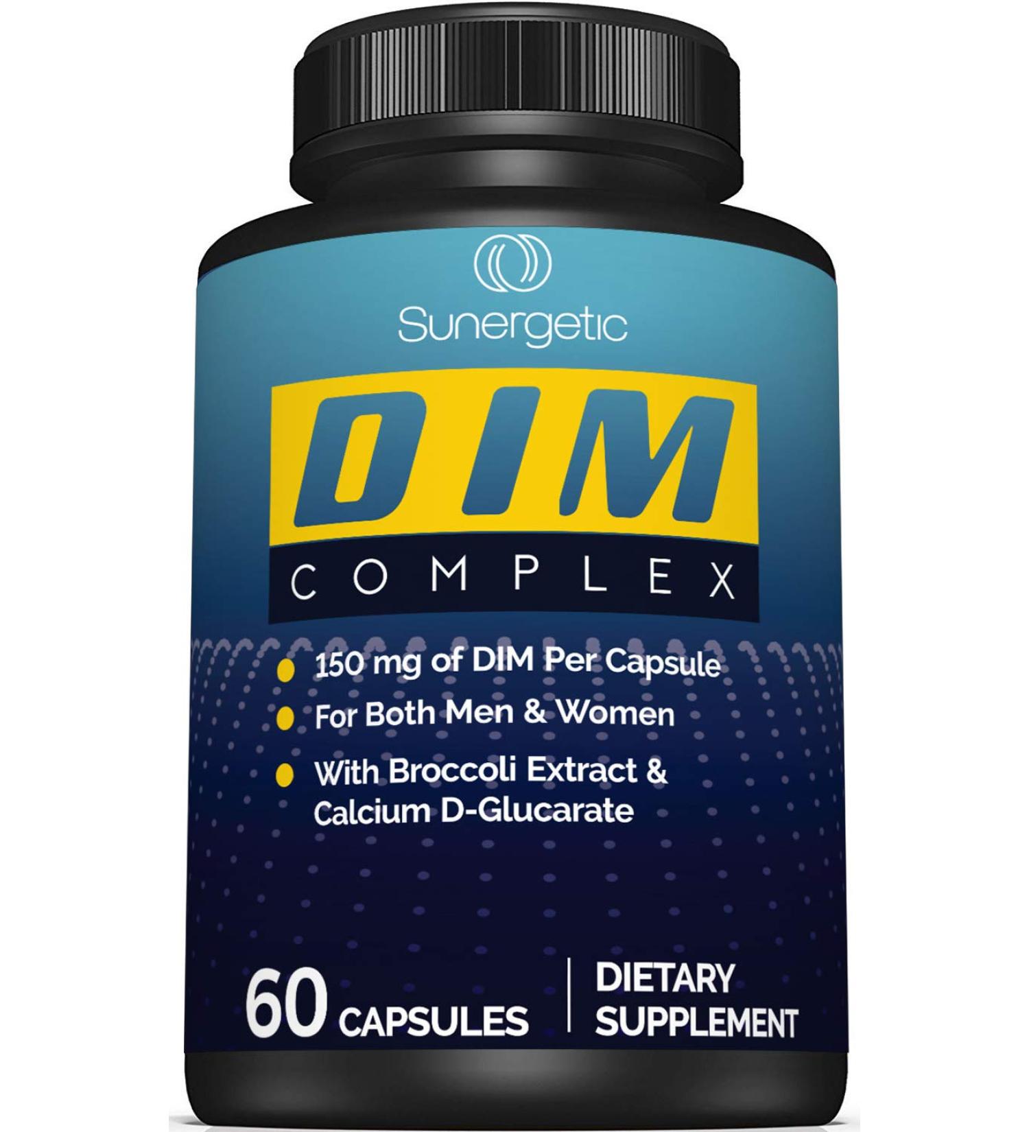 Premium DIM Supplement with 150mg DIM, Broccoli, Calcium D-Glucarate & Bioperine - Menopause Support & Balance - 60 Capsules - Buy Online on GoSupps.com