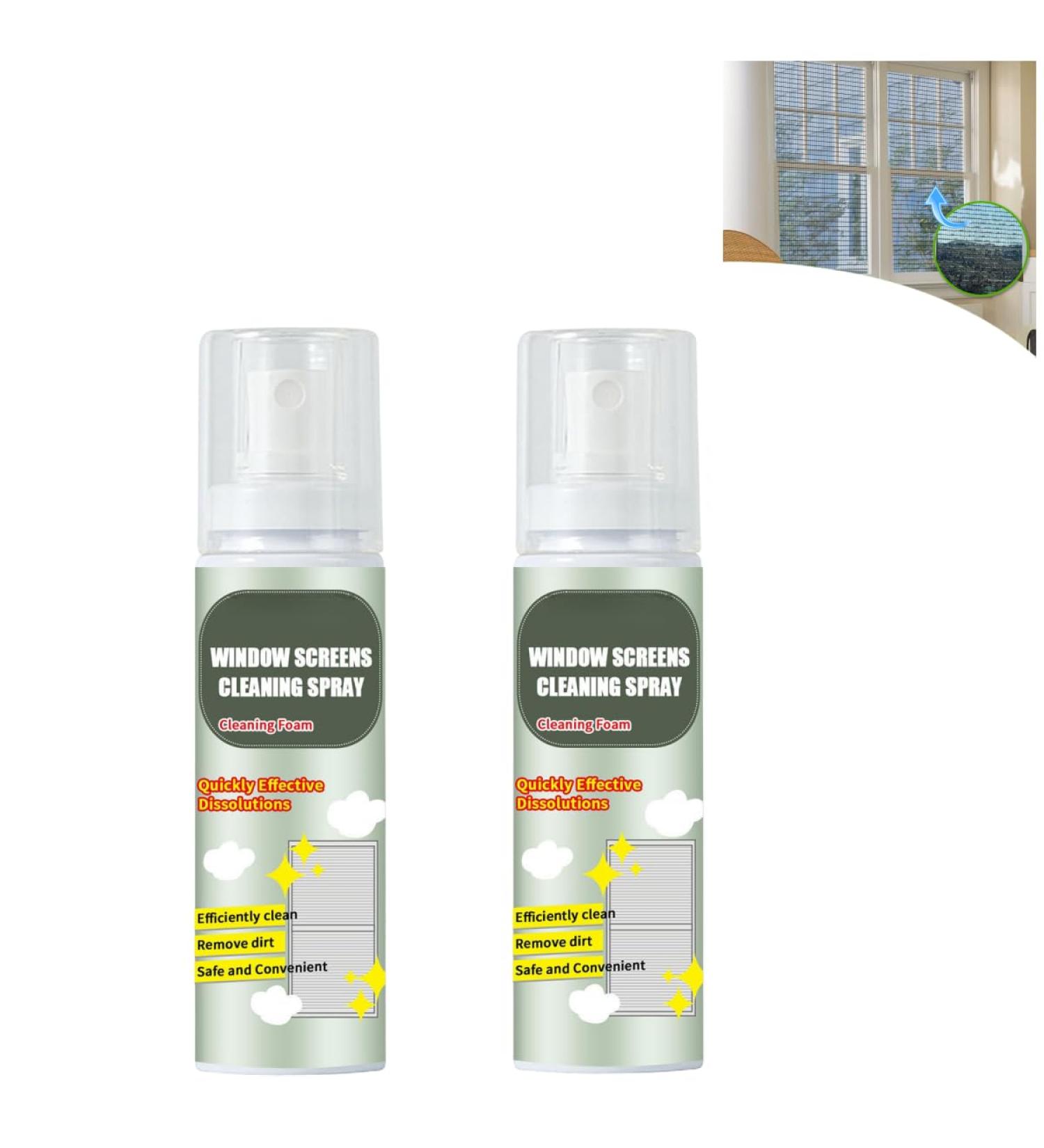 No-Removal Window Screen Foam Cleaner dust and Scale Removal Door and Window Screen Cleaner Water-Free Window Screen Cleaner Multi-Functional Household Screen Cleaning Foam - Buy Online on GoSupps.com