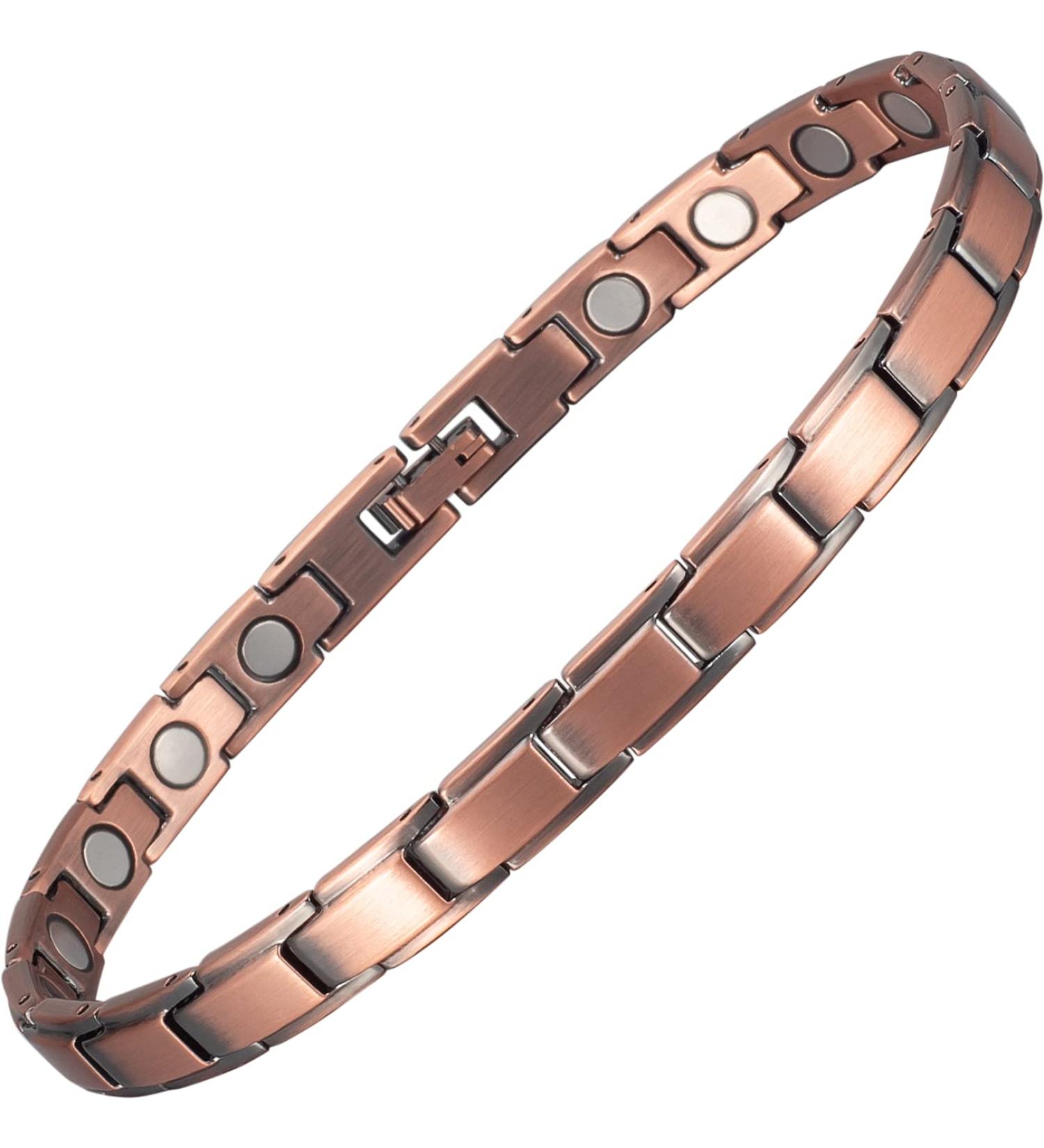 Shop Copper Ankle Bracelets for Women - Arthritis Relief 9.44" Pure Copper Magnetic Anklet with 3500 Gauss - Perfect Copper Jewelry Gifts - Buy Online on GoSupps.com