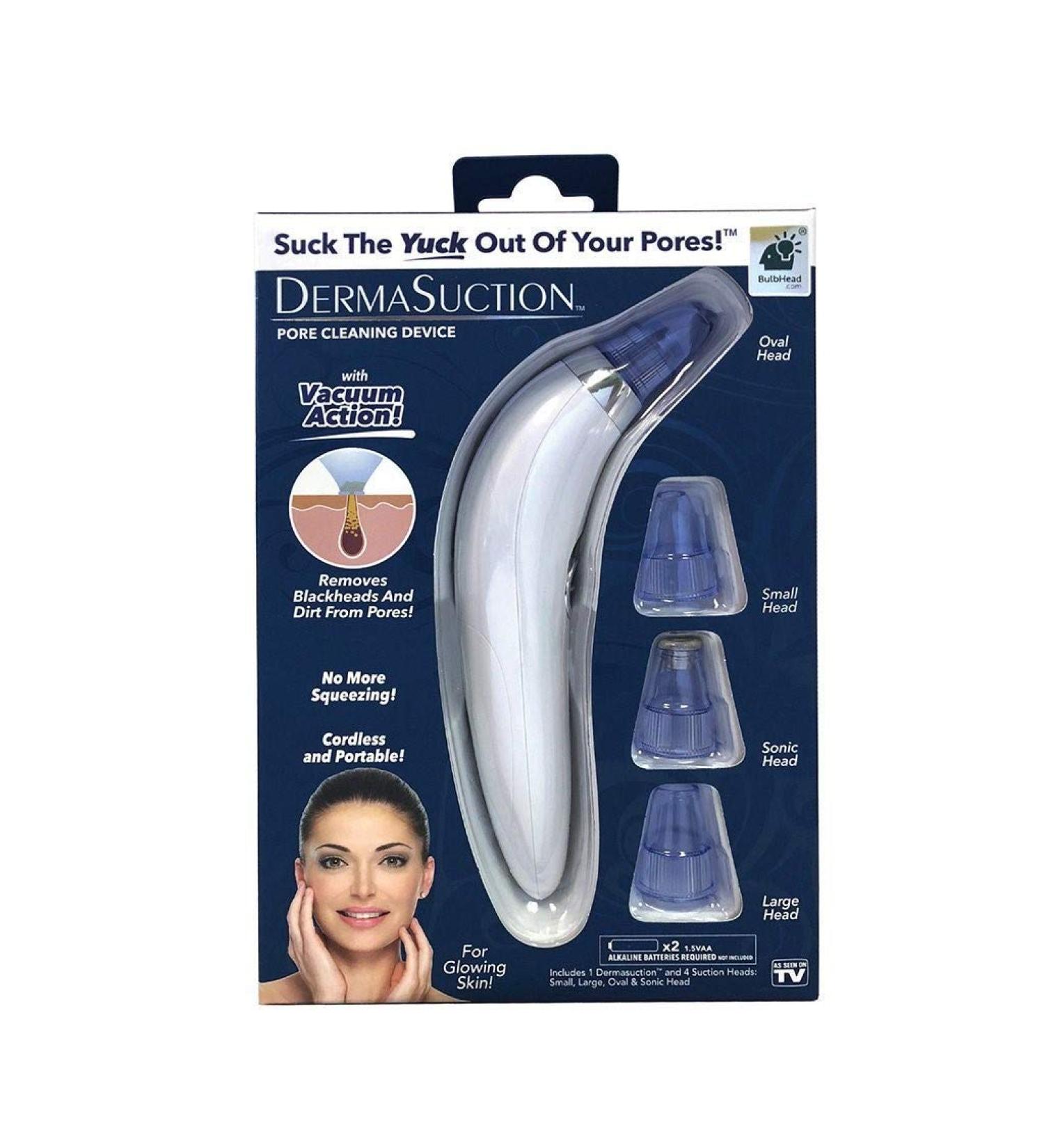 DermaSuction 4-in-1 Blackhead Whitehead Extractor for Men and Women - Multi-function Remover Device - Buy Online on GoSupps.com