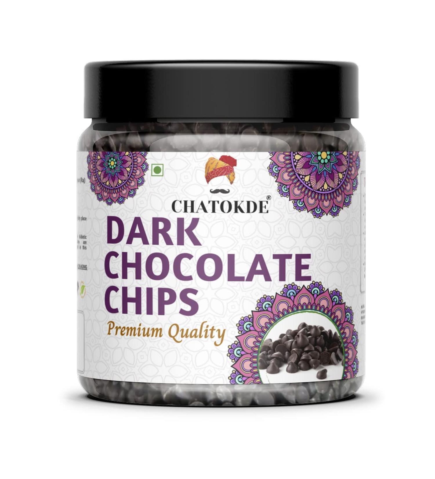 CHATOKDE Premium Dark Chocolate Chips (Choco Chips) 400g_Packing May Vary - Buy Online on GoSupps.com