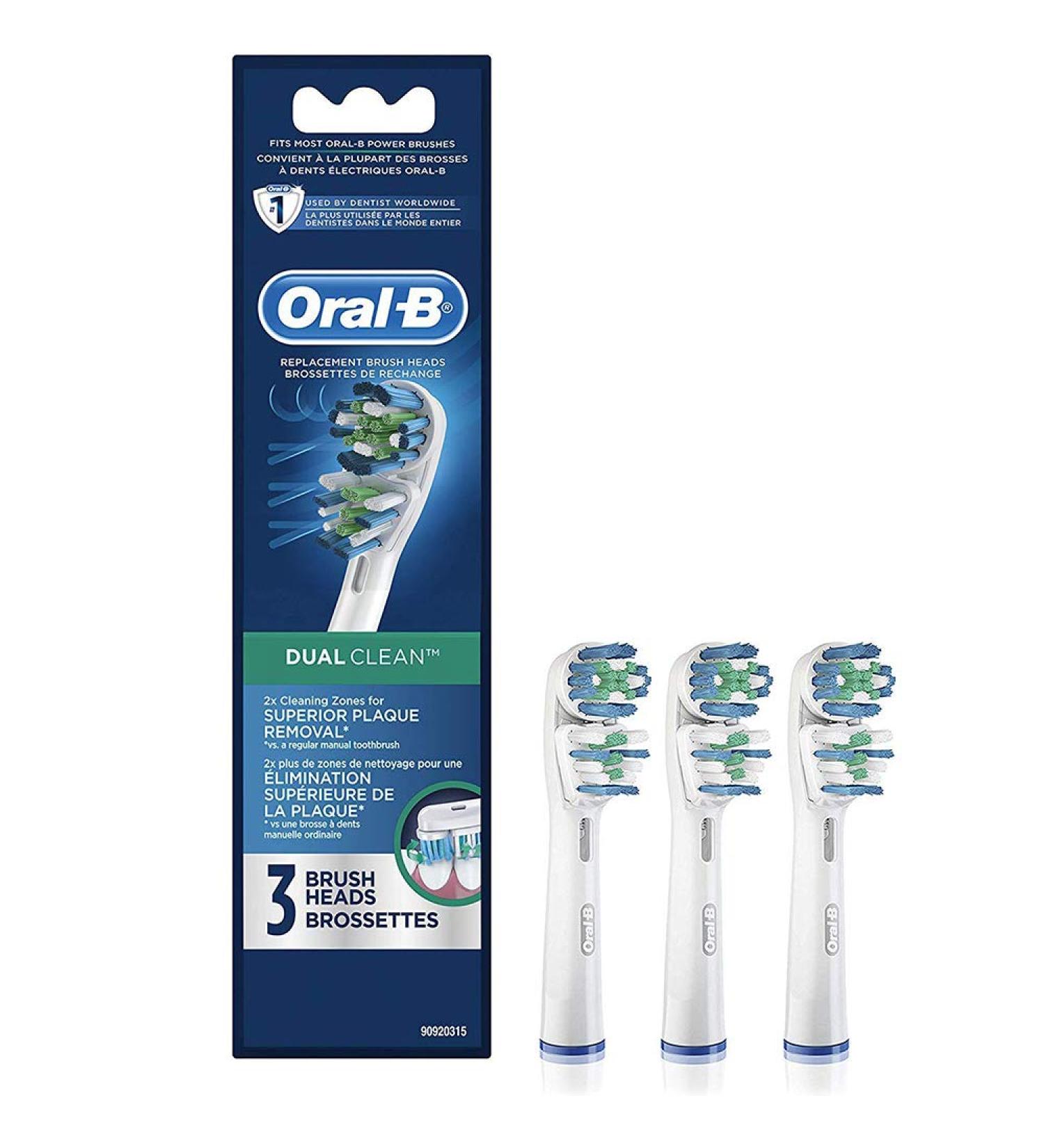 Oral B Dual Clean Brush Heads 3 Count - 2 Packs