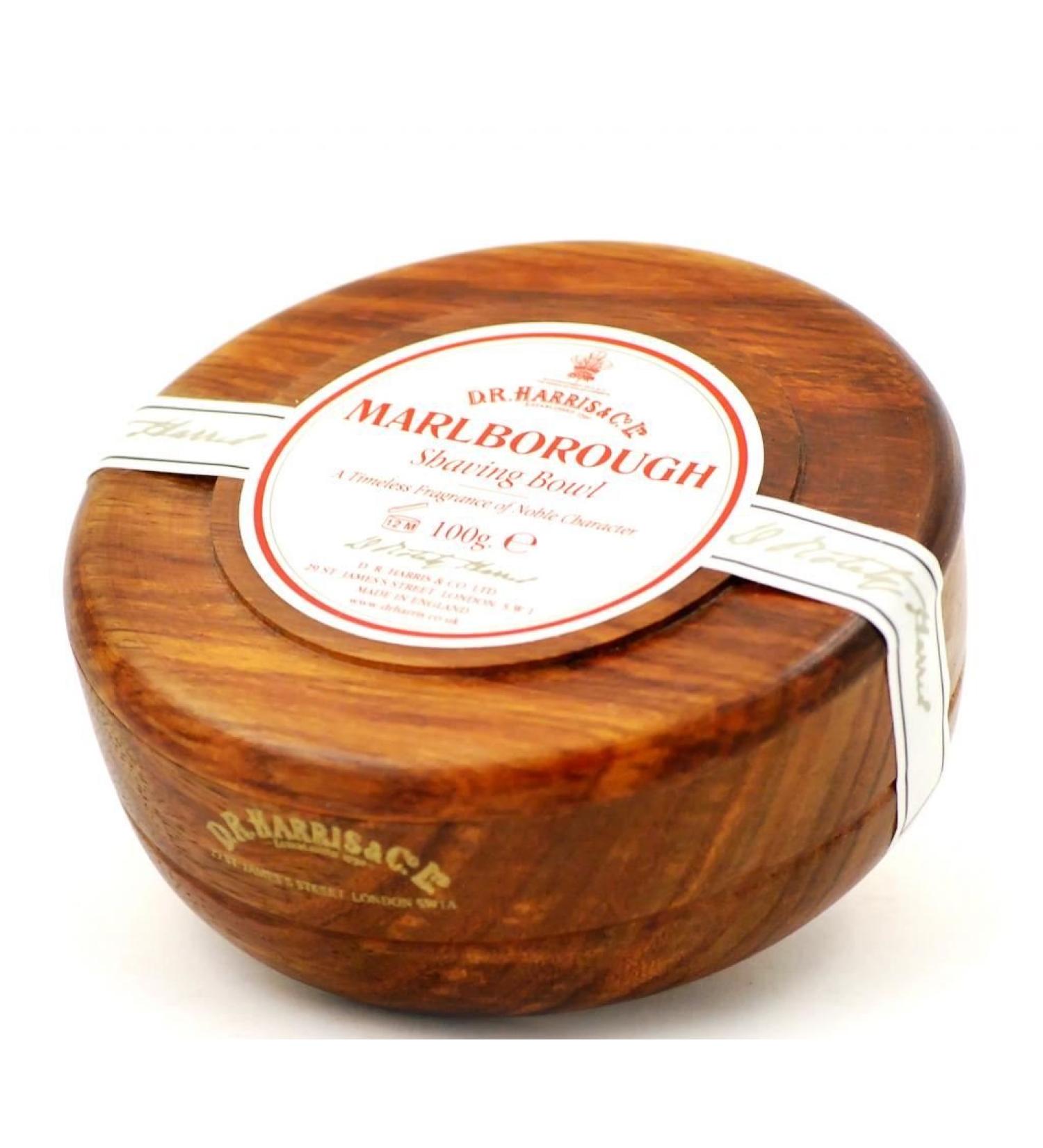 D. R. Harris Marlborough Mahogany Effect Shaving Bowl & Shaving Soap for Men A Perfect Shave for Any Shaving Routine |Beard Gooming for Men Men's Shaving