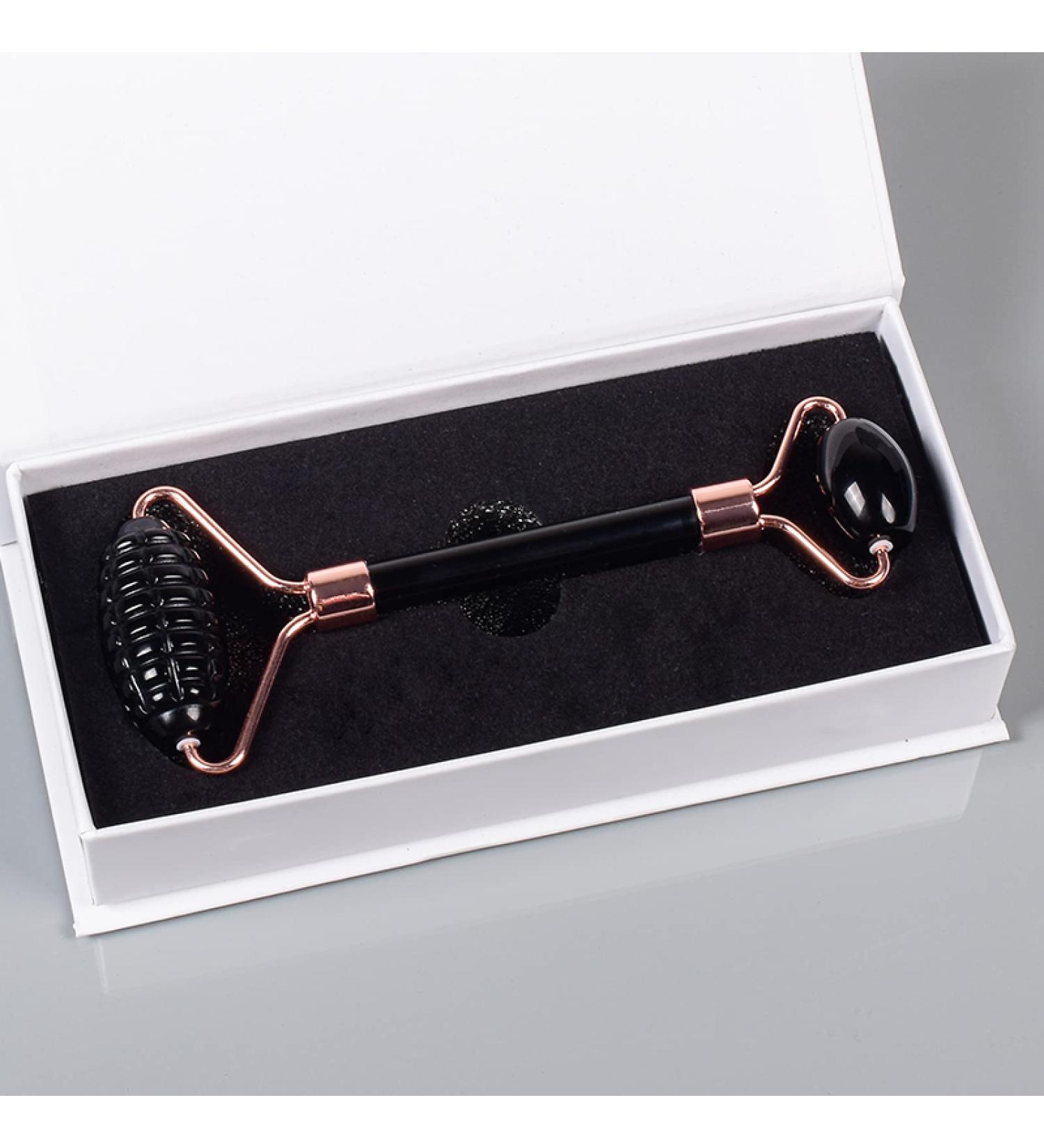 Esbant Black Obsidian tool facial scooter Gua Sha Tools-Sets Natural Stone Crystal Massage Massage Roller-Set Ningxiao Roller Set