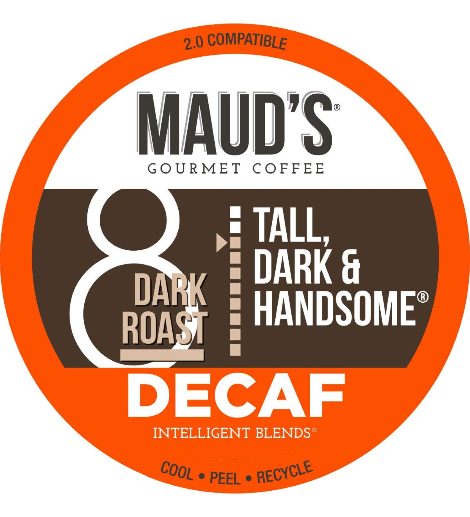 Maud's Dark Roast Decaf Coffee Pods - 100ct | Solar Energy Produced | 100% Arabica | KCup Compatible | California Roasted - Buy Online on GoSupps.com