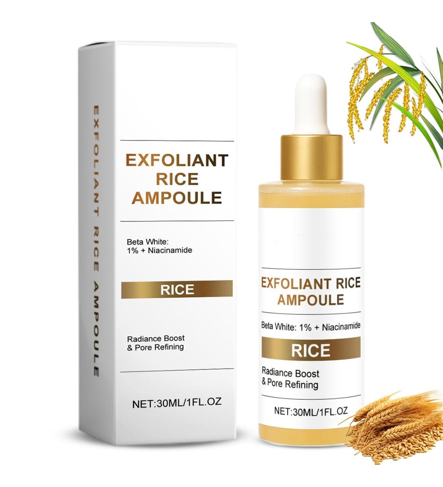 DULZEN Peel Shot Glow Rice Ampoule Duo Peel Shot Rice Duo Peeling Face with White Rice Gentle Rice Peeling for the Face Blackhead Remover Glow Rice Scrub for all skin - Buy Online on GoSupps.com
