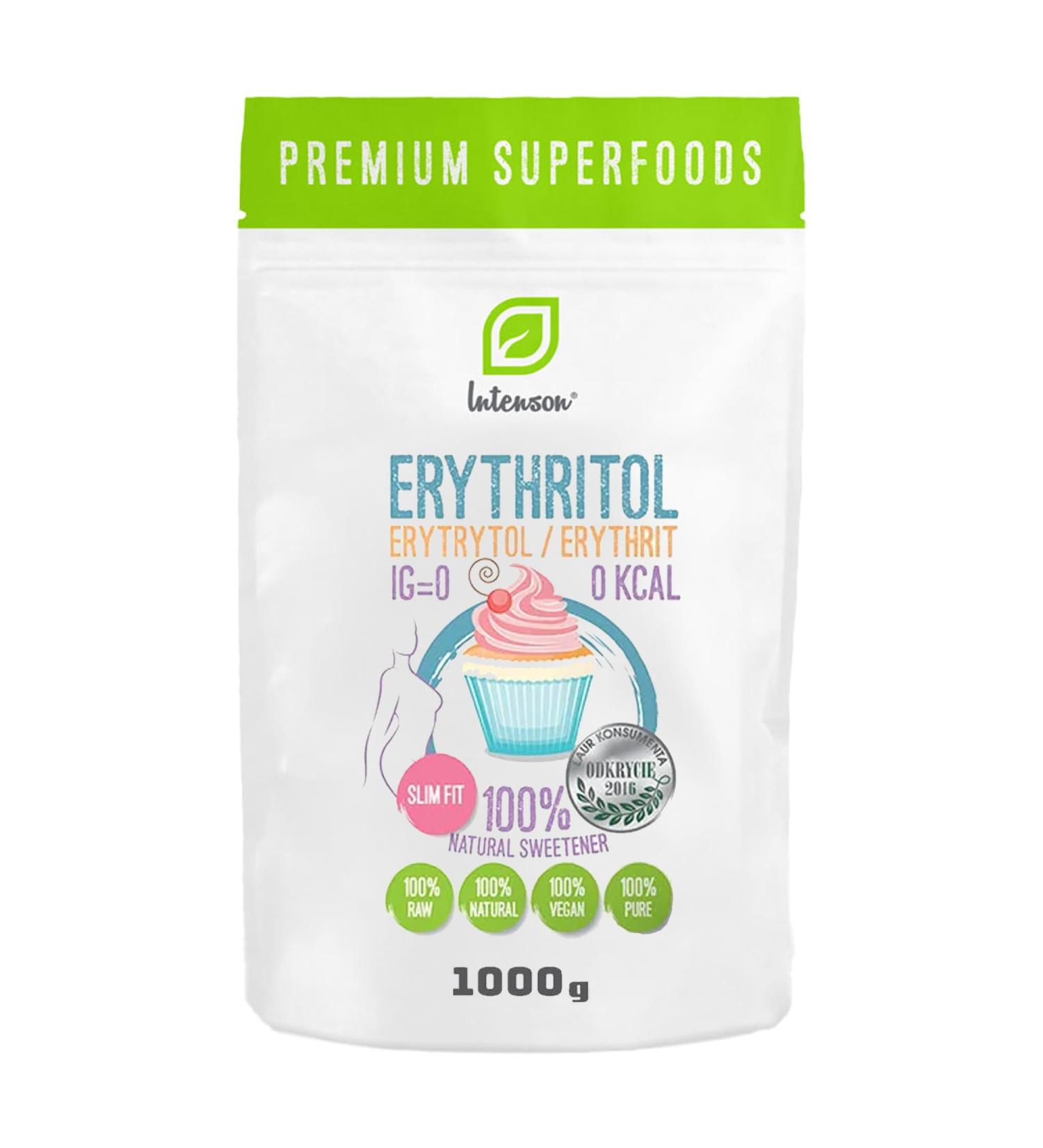 Erythritol 1 kg | 100% Natural Sweetener | Vegan | Sweetener Granule | Sugar Alternative | Suitable for Diabetics - Buy Online on GoSupps.com