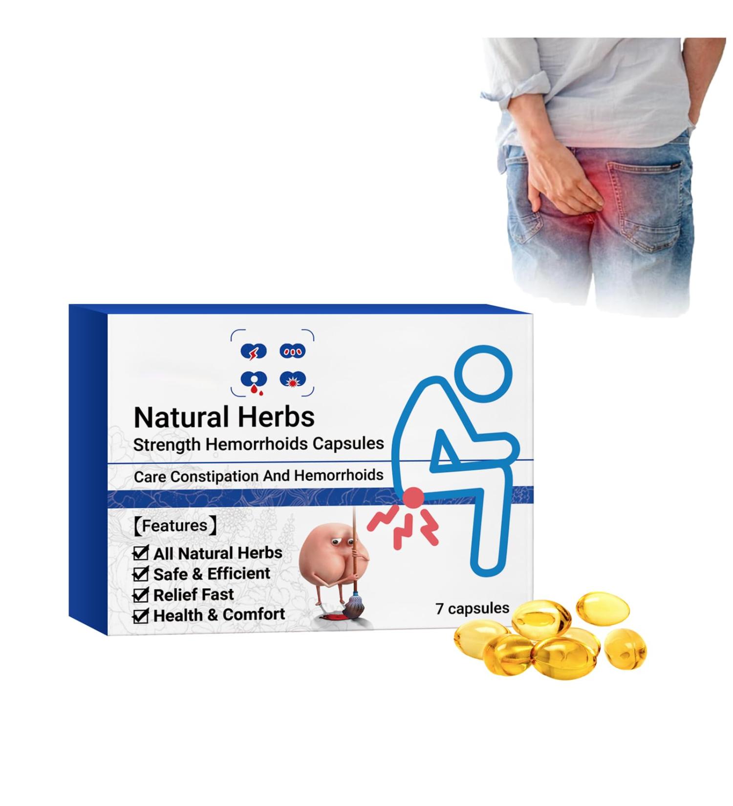 Tiksec Heca Natural Herbal Hemorrhoid Relief Capsules - Fast Acting Pain Relief (1) - Buy Online on GoSupps.com