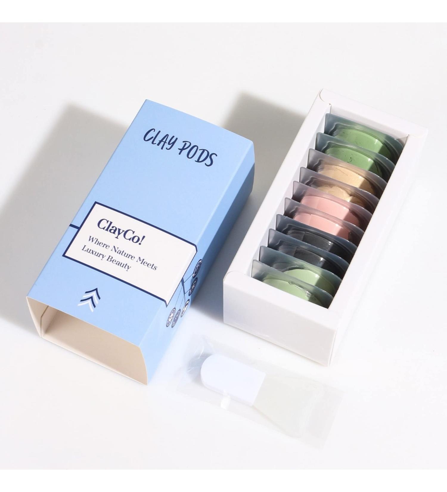 ClayCo 10 Piece Clay Mask Variety Kit | Rose, Dead Sea, Green Tea, Aloe Vera, 24K Gold | Facial and Skin Care for Men & Women - Buy Online on GoSupps.com