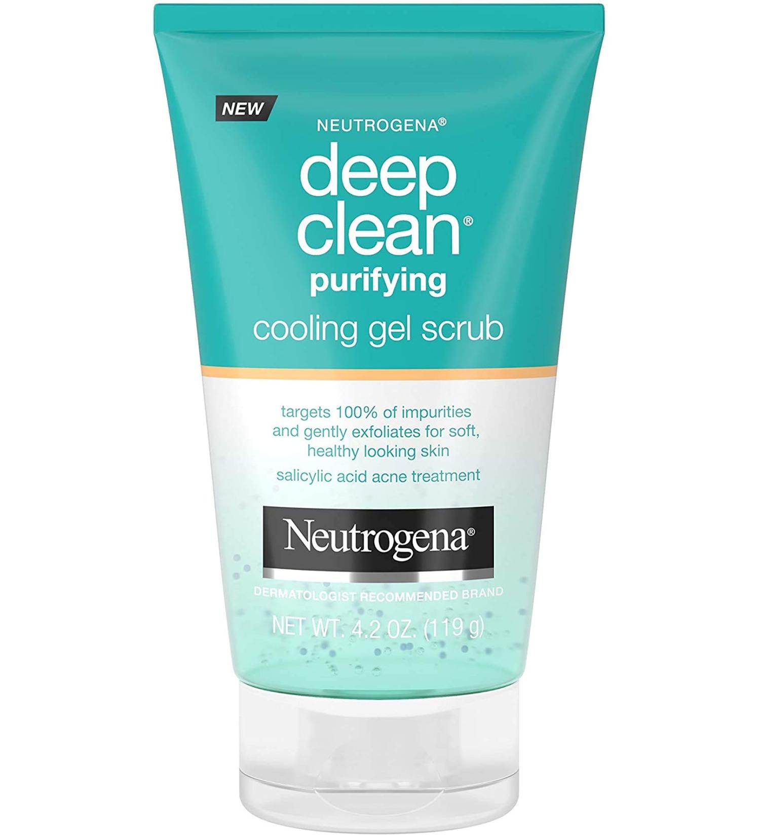Neutrogena Deep Clean Cooling Gel & Exfoliating Face Scrub 4.2 oz - Purify & Refresh Skin - Buy Online on GoSupps.com