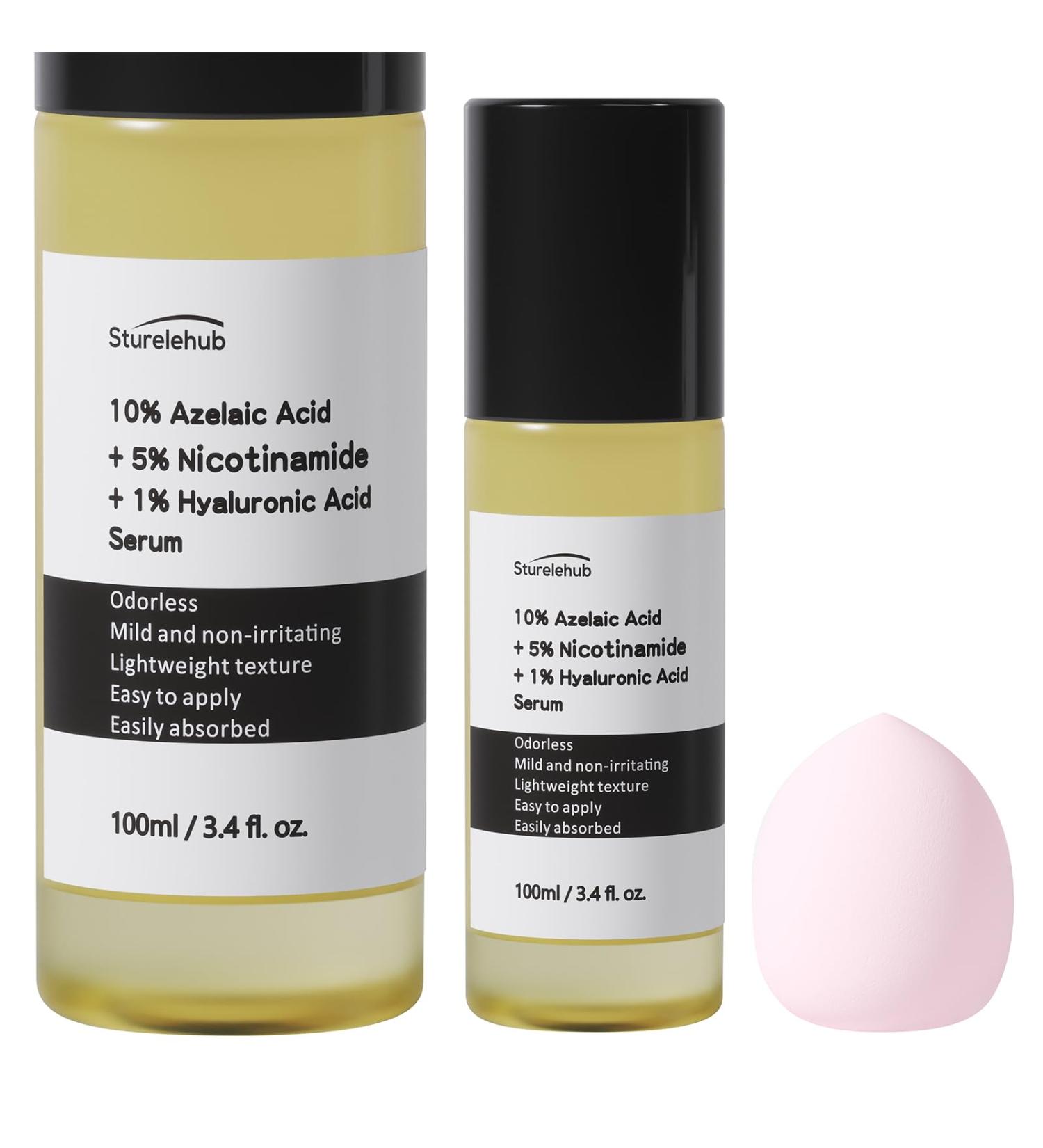 Azelaic Acid 10% Serum - Reduces Facial Redness | 3.4 fl. oz. (100ml) - Best Azelaic Acid Serum for Face | International Shipping Available - Buy Online on GoSupps.com