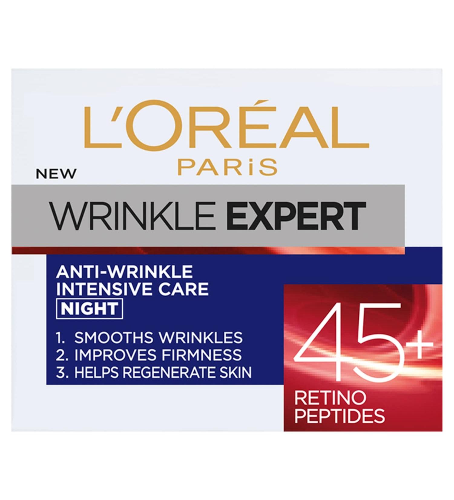 L'Oreal Paris Wrinkle Expert 45+ Anti-Wrinkle Night Cream 50 ml - Buy Online on GoSupps.com