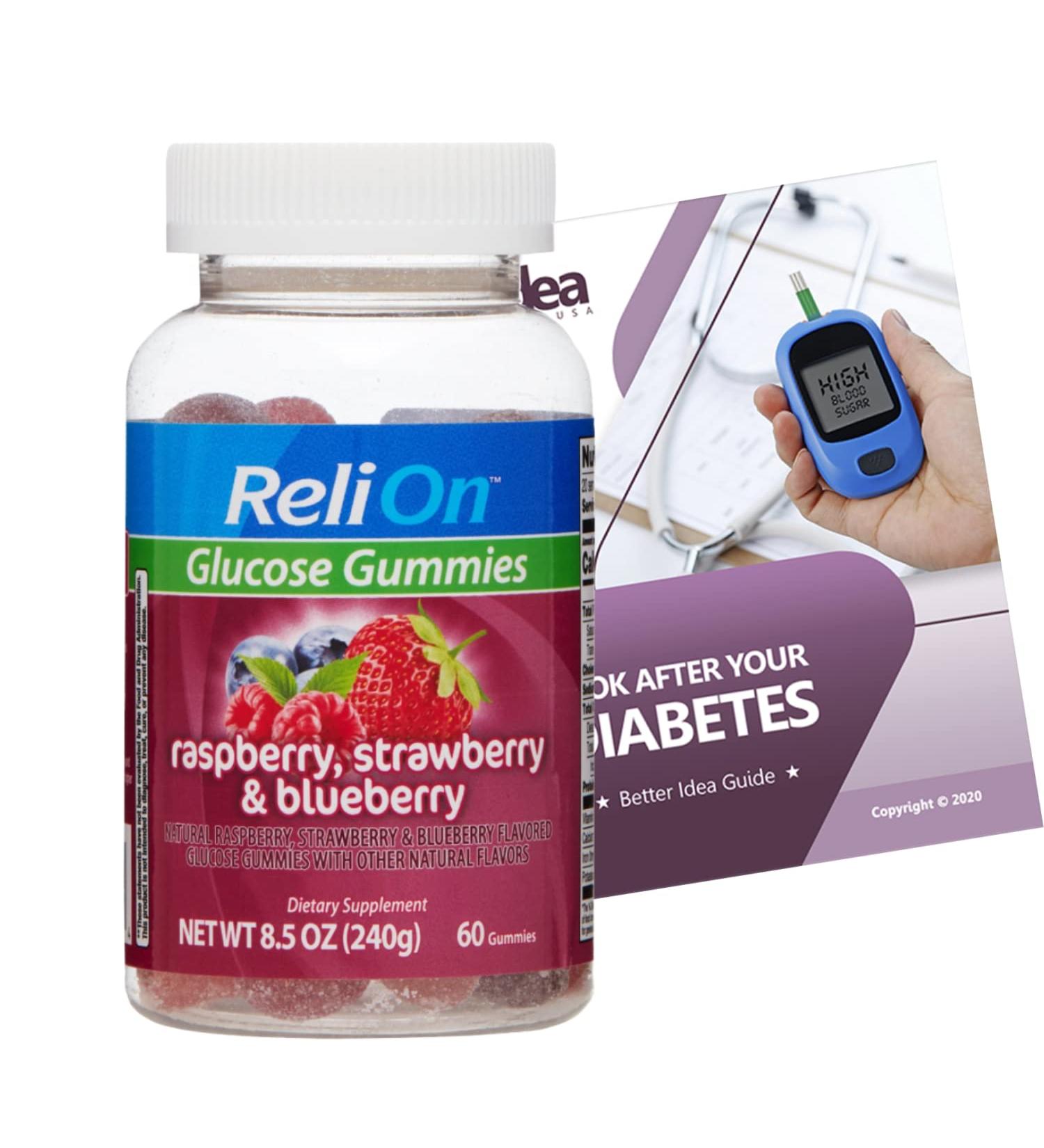 ReliOn Glucose Gummies - 60 Ct Dietary Supplement Bundle for Diabetes Care | Exclusive Better Idea Guide - Buy Online on GoSupps.com
