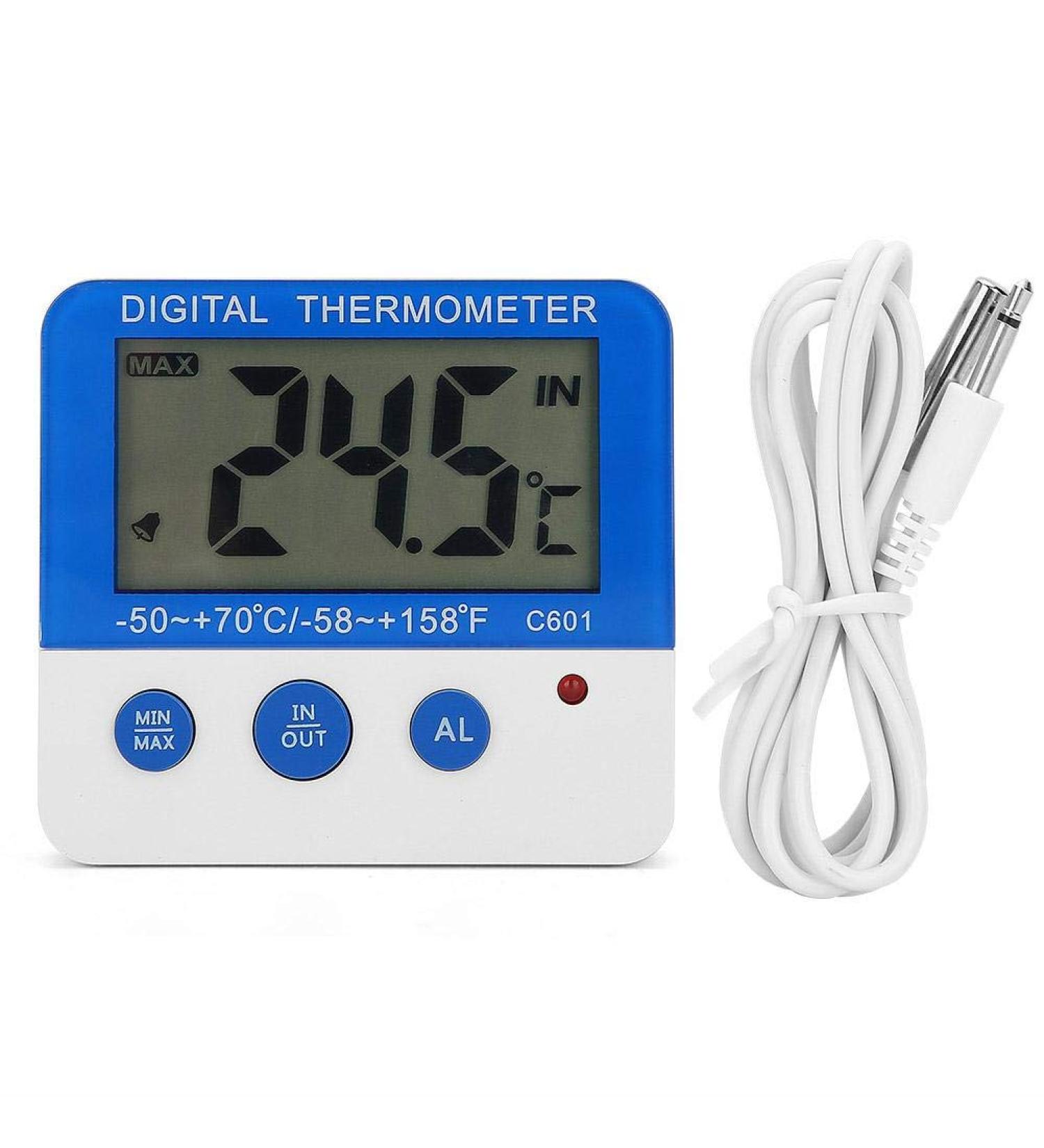 GOTOTOP Mini Alarm Thermometer Electronic Thermometer Instant Reading Large LCD Display Screen ABS Livestock Farm Indoor Outdoor (-50 + 70 ) - Buy Online on GoSupps.com