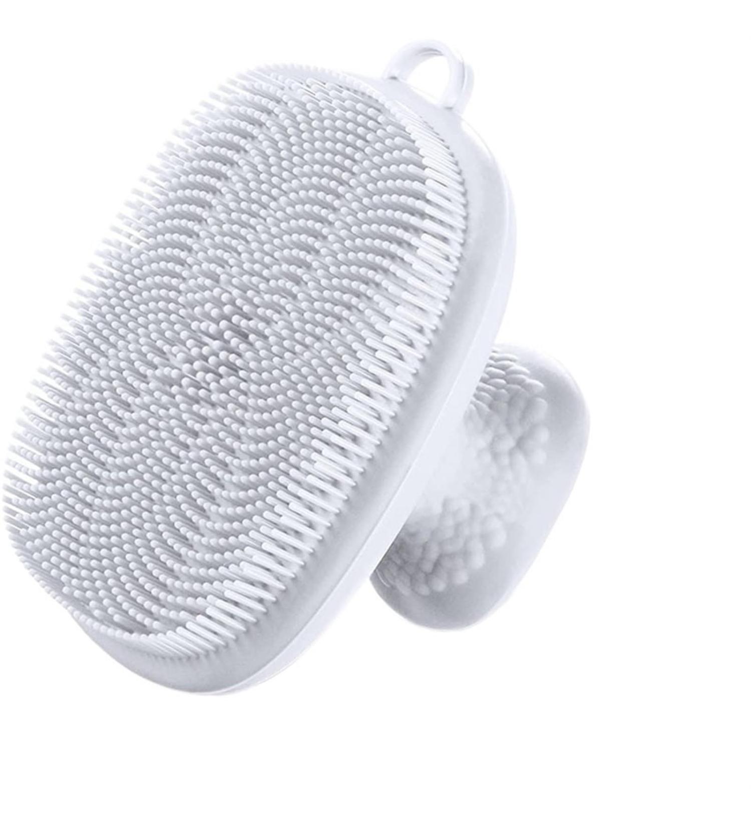Silicone Face Scrubber Brush for Men & Women - White Facial Cleansing Tool | International Shipping - Buy Online on GoSupps.com
