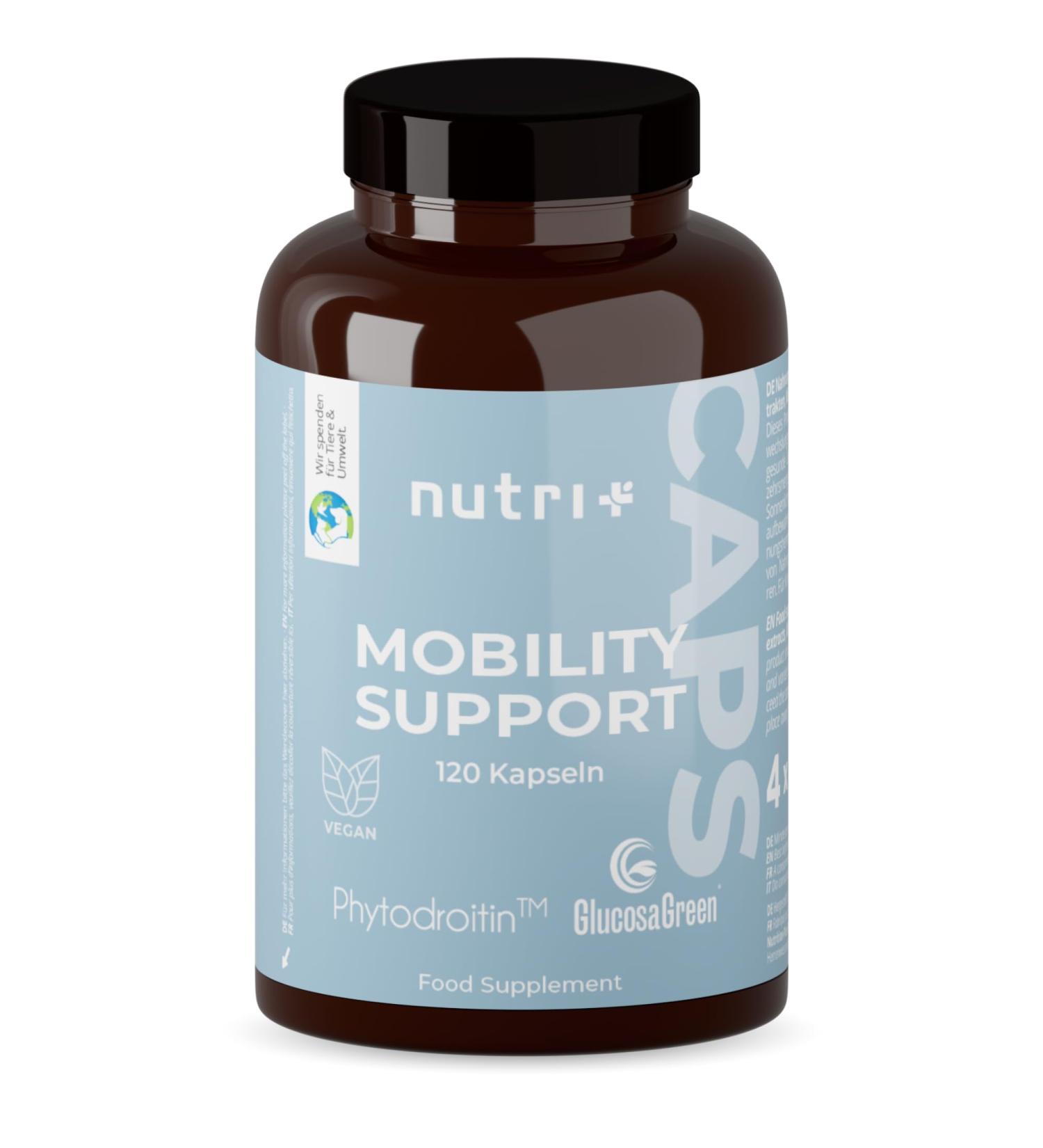 Glucosamine + Chondroitin High-Dose Vegan Mobility Support with MSM Hyaluronic Acid Zinc & Vitamin C - 120 Capsules | Raw Materials Glucosagreen & Phytroitin - Buy Online on GoSupps.com