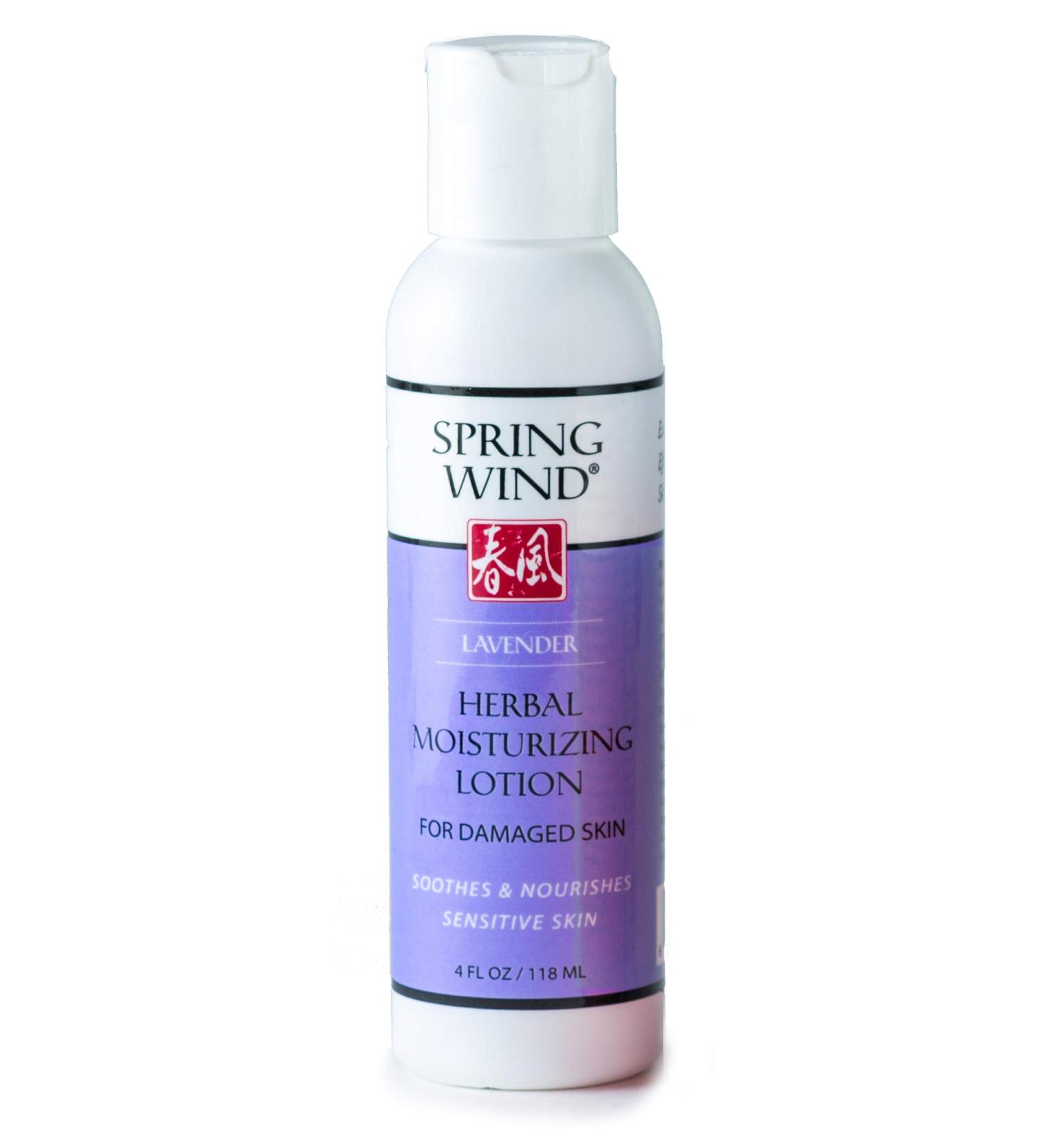 Spring Wind Moisturizing Lotion - Soothes Eczema Psoriasis Dry Skin Minor Burns and Sunburn