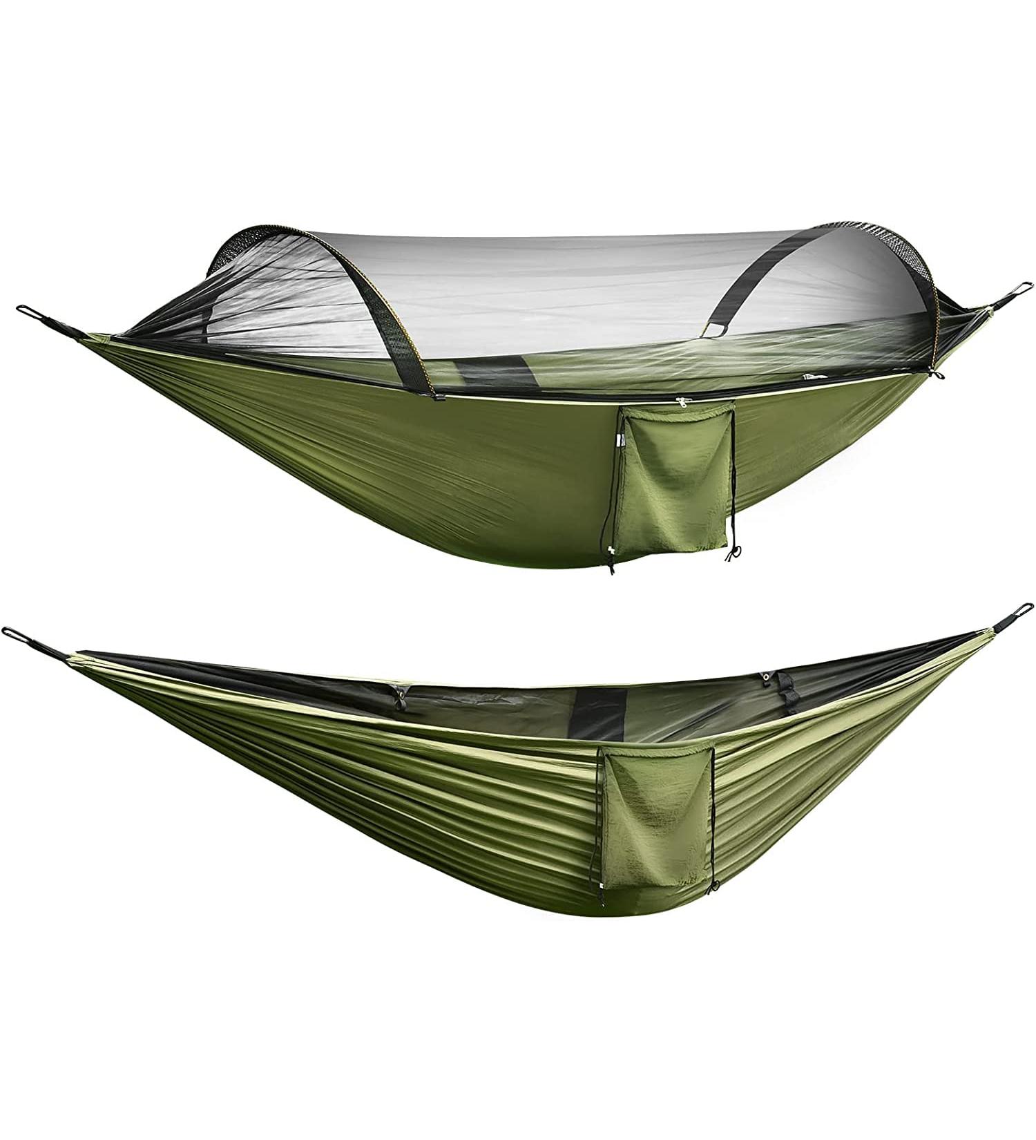 ELUTENG Camping Hammock with Mosquito Net - Lightweight 2 Person Pop-up Parachute Hammock for Outdoor Adventure - Buy Online on GoSupps.com