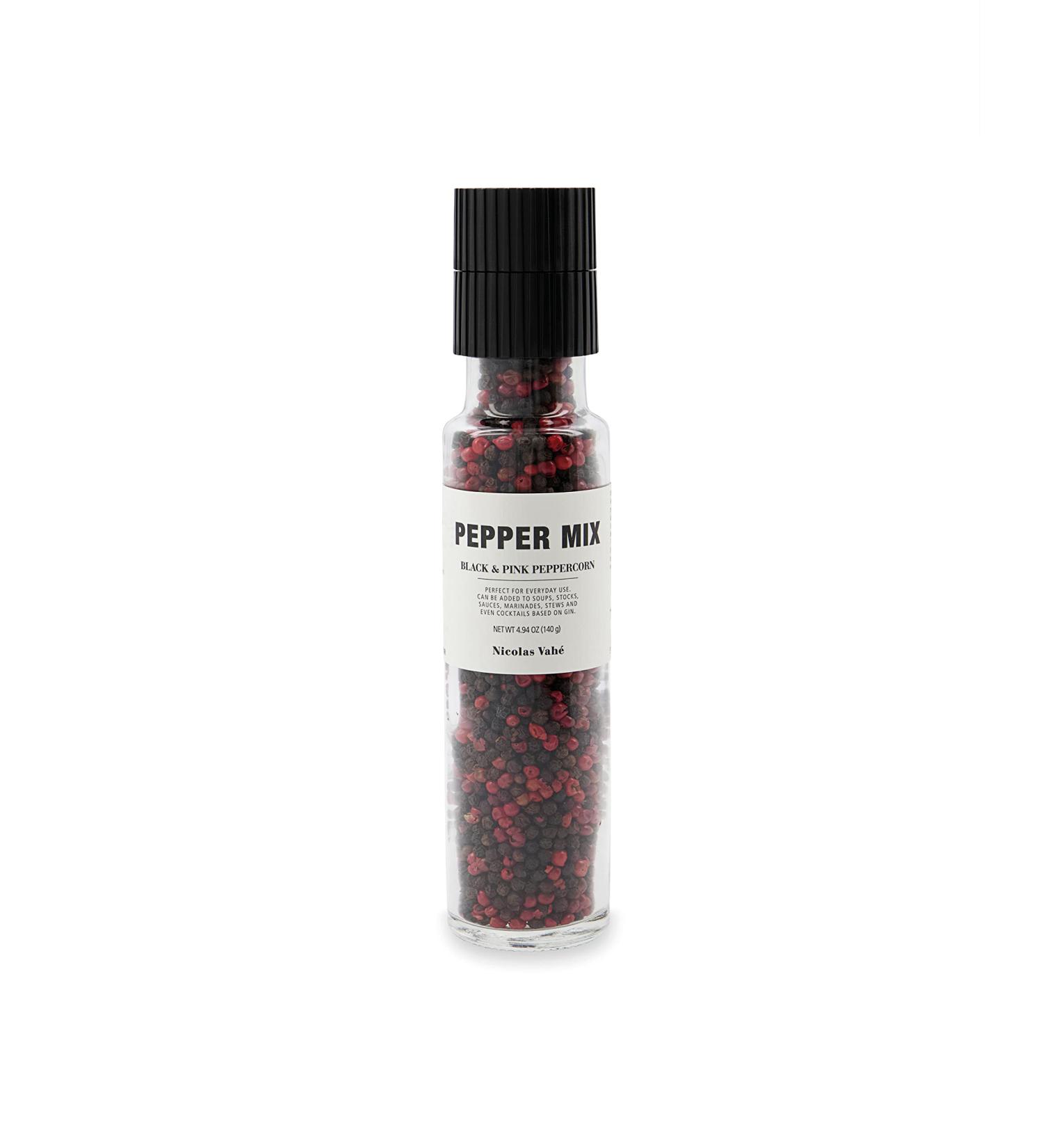 Nicolas Vahe Pepper Mixture | Gourmet Ceramic Pepper Mill with Pink & Black Peppercorns | Danish Design Spice Mix for International Shipping - Buy Online on GoSupps.com