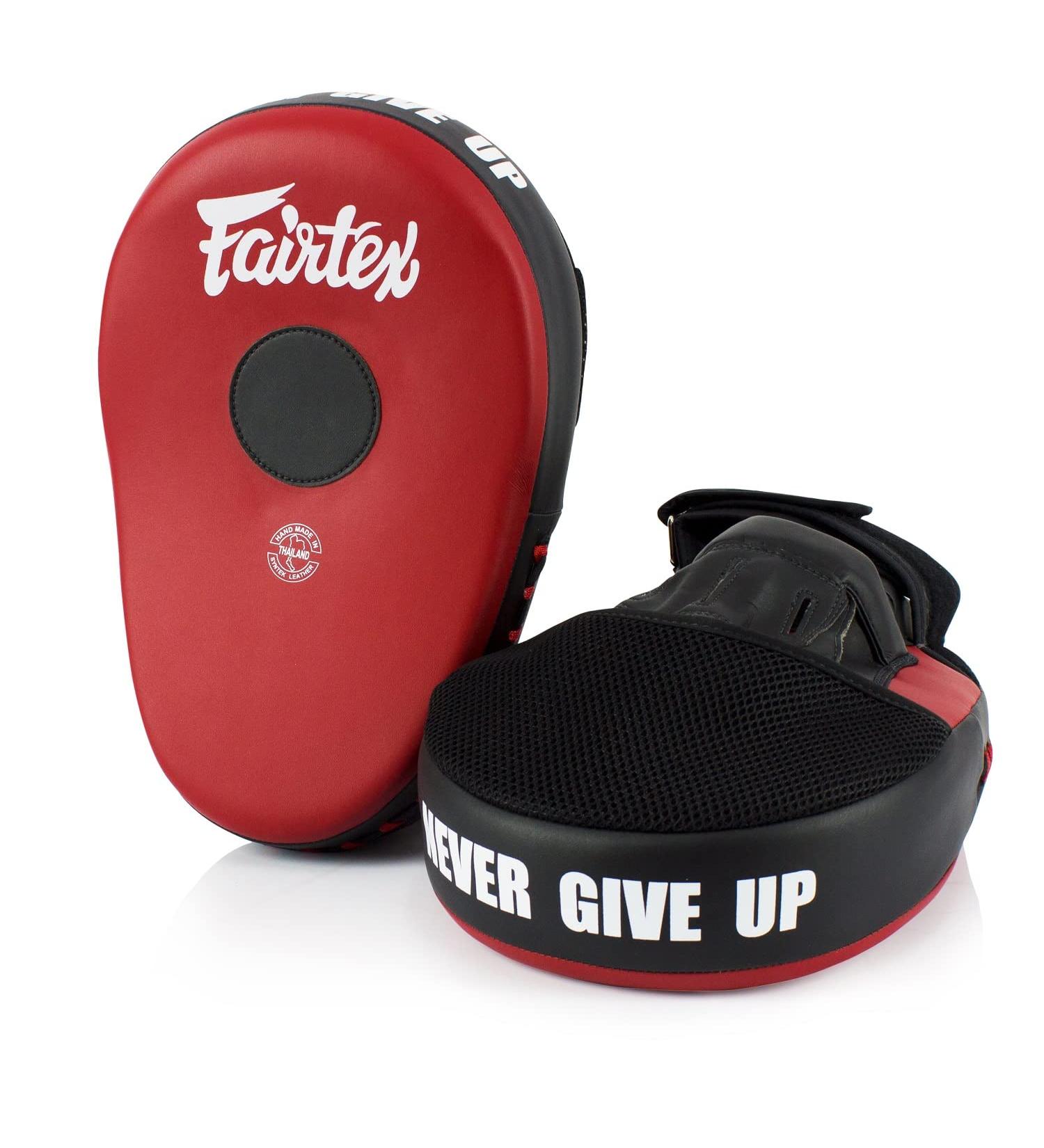 Fairtex FMV13 Focus Mitts for Boxing Muay Thai MMA Red/Black - Buy Online on GoSupps.com