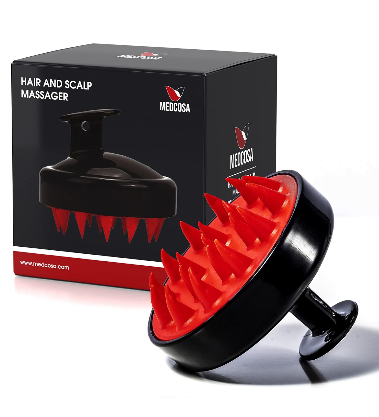 Medcosa Hair Brush | Scalp Massager & Shampoo Scalp Exfoliator | Detangles Hair & Dislodges Dandruff - Buy Online on GoSupps.com