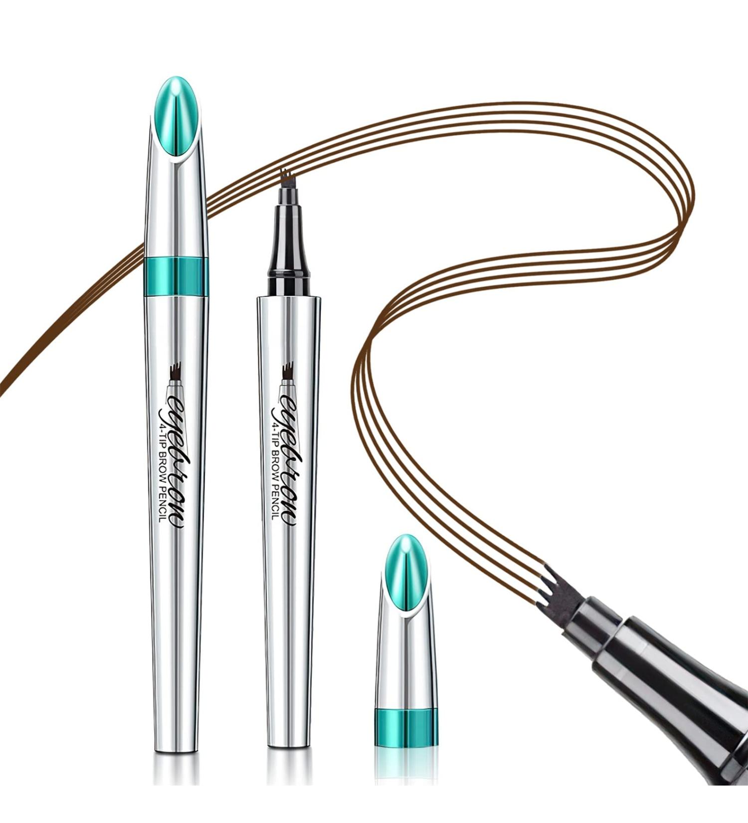4 Point Brow Microblading Pen - Waterproof Dark Brown Eyebrow Pencil for Long-Lasting, Natural Eye Makeup - Buy Online on GoSupps.com