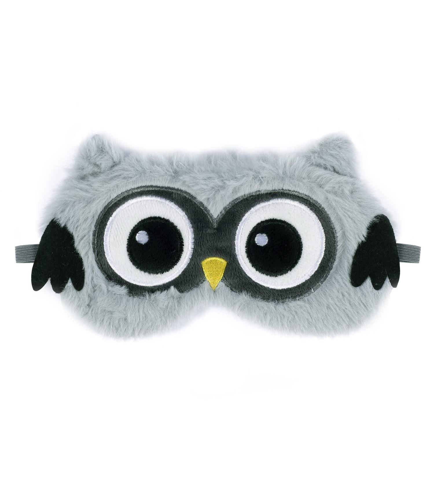 3D Cute Sleep Mask | Ultra Soft Children's Eye Mask for Girls & Boys | Gray Owl Nap & Travel Mask - Buy Online on GoSupps.com