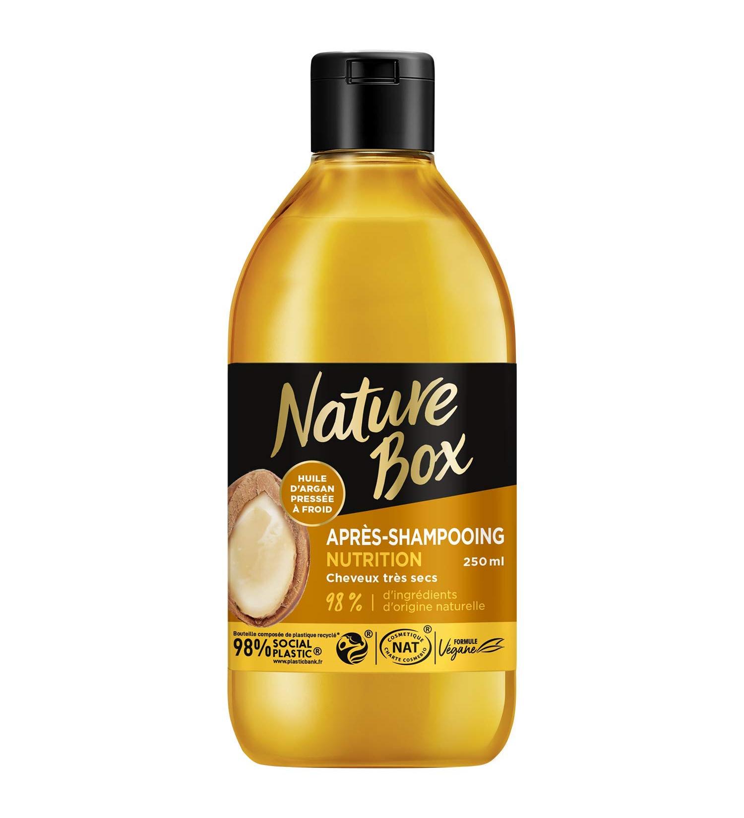Nature Box - Argan Nutrition Conditioner - Very Dry Hair Care - Damaged Hair Care - Vegan Formula - 98% Natural Ingredients - Nourishing Hair Care - 250 ml Container - Buy Online on GoSupps.com