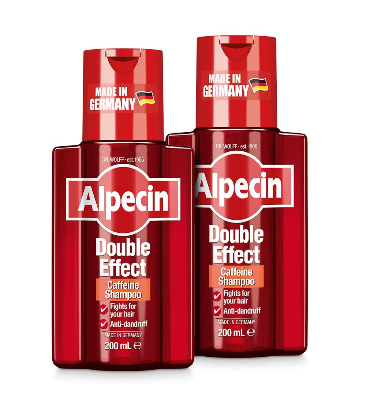 Alpecin Double Effect Shampoo 2x 200ml - Anti Dandruff & Hair Growth Energizer | Made in Germany - Buy Online on GoSupps.com