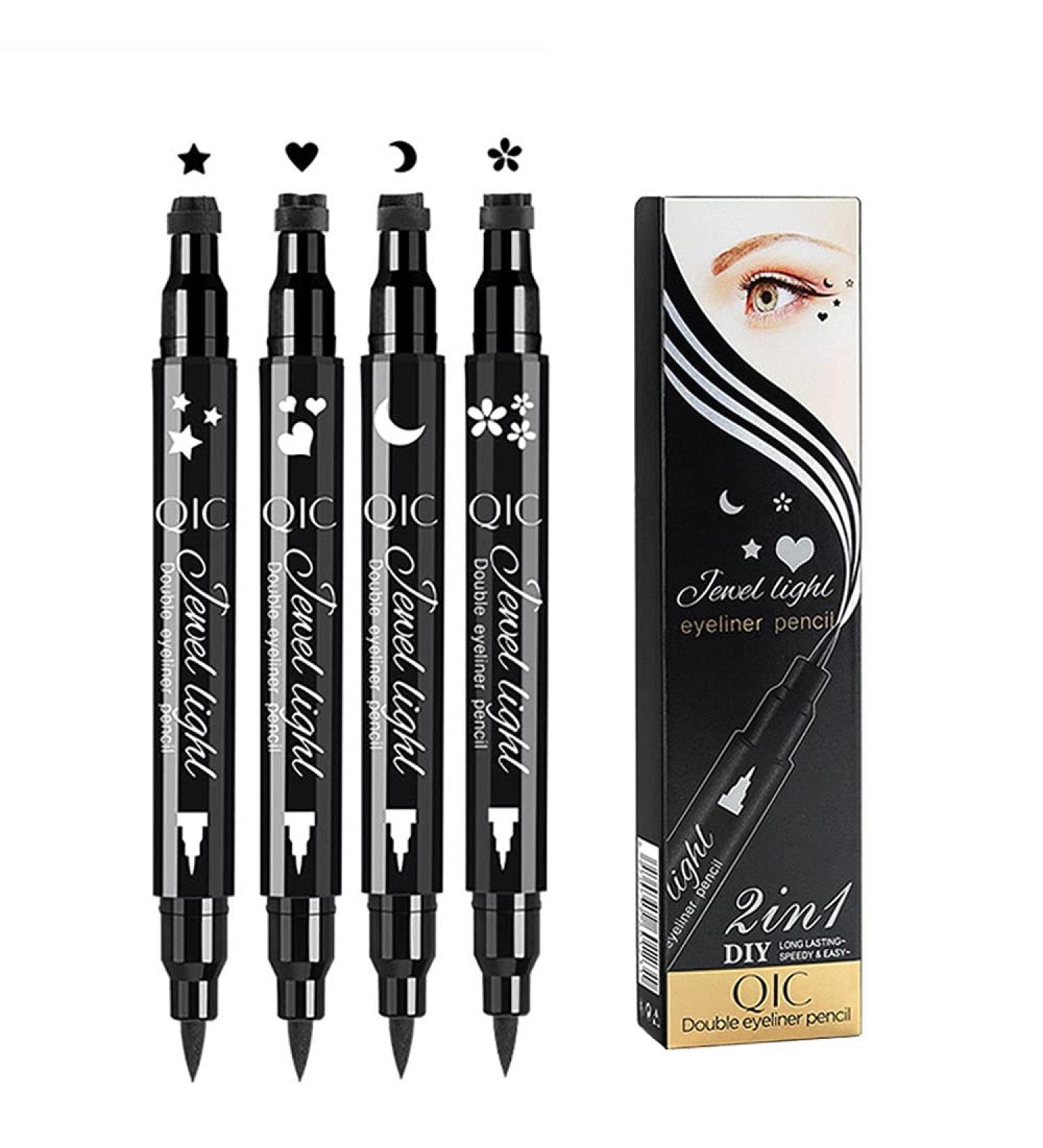 Non-Smeared Waterproof Winged Eyeliner - 4 Double Pens for Perfect Cat Eyes - Buy Online on GoSupps.com