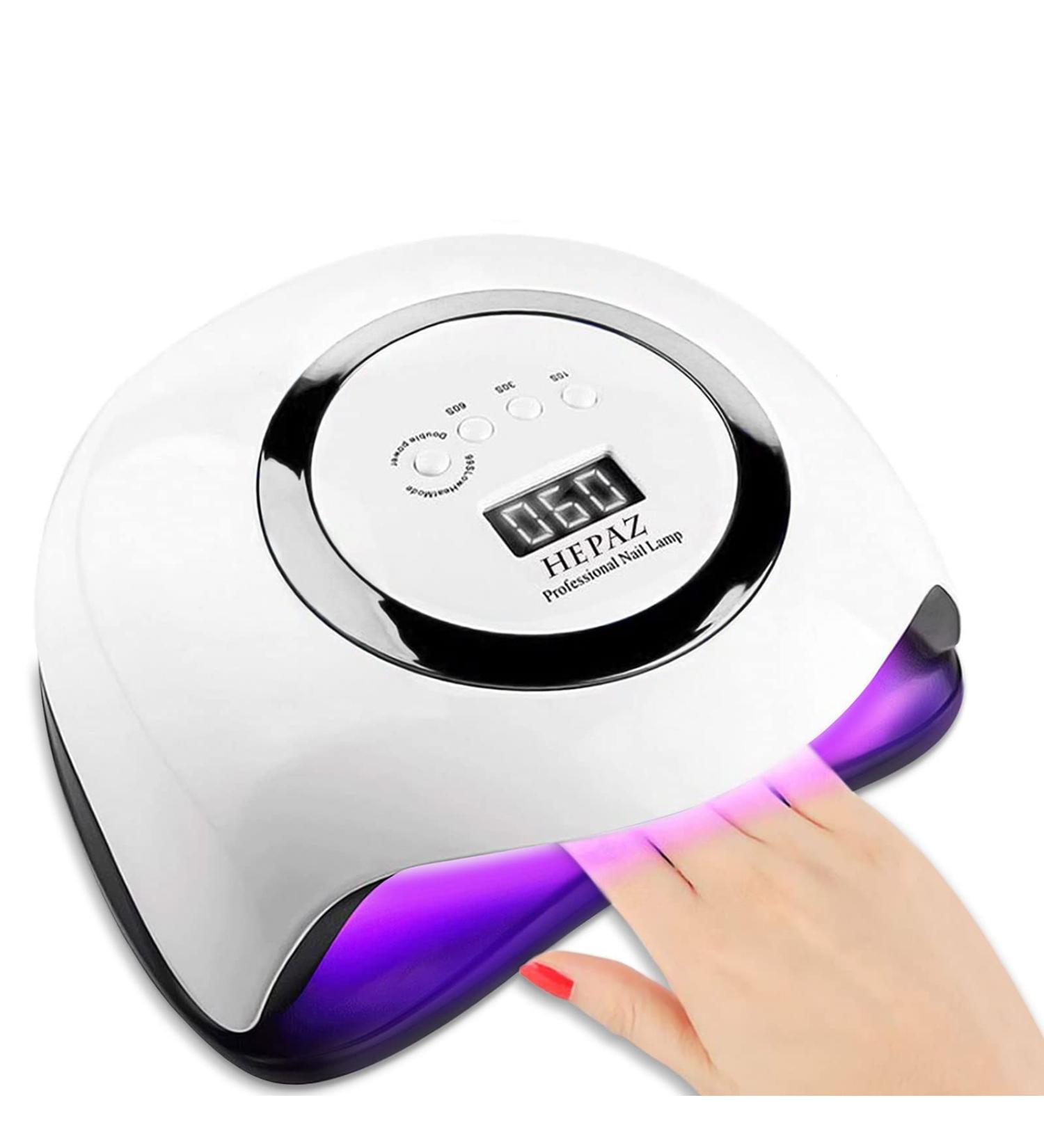 LED UV Nail Lamp - Hepaz Auto-Sensor Gel Nail Dryer | 4 Timer Settings for Perfect Fingernails & Toenails - International Shipping - Buy Online on GoSupps.com