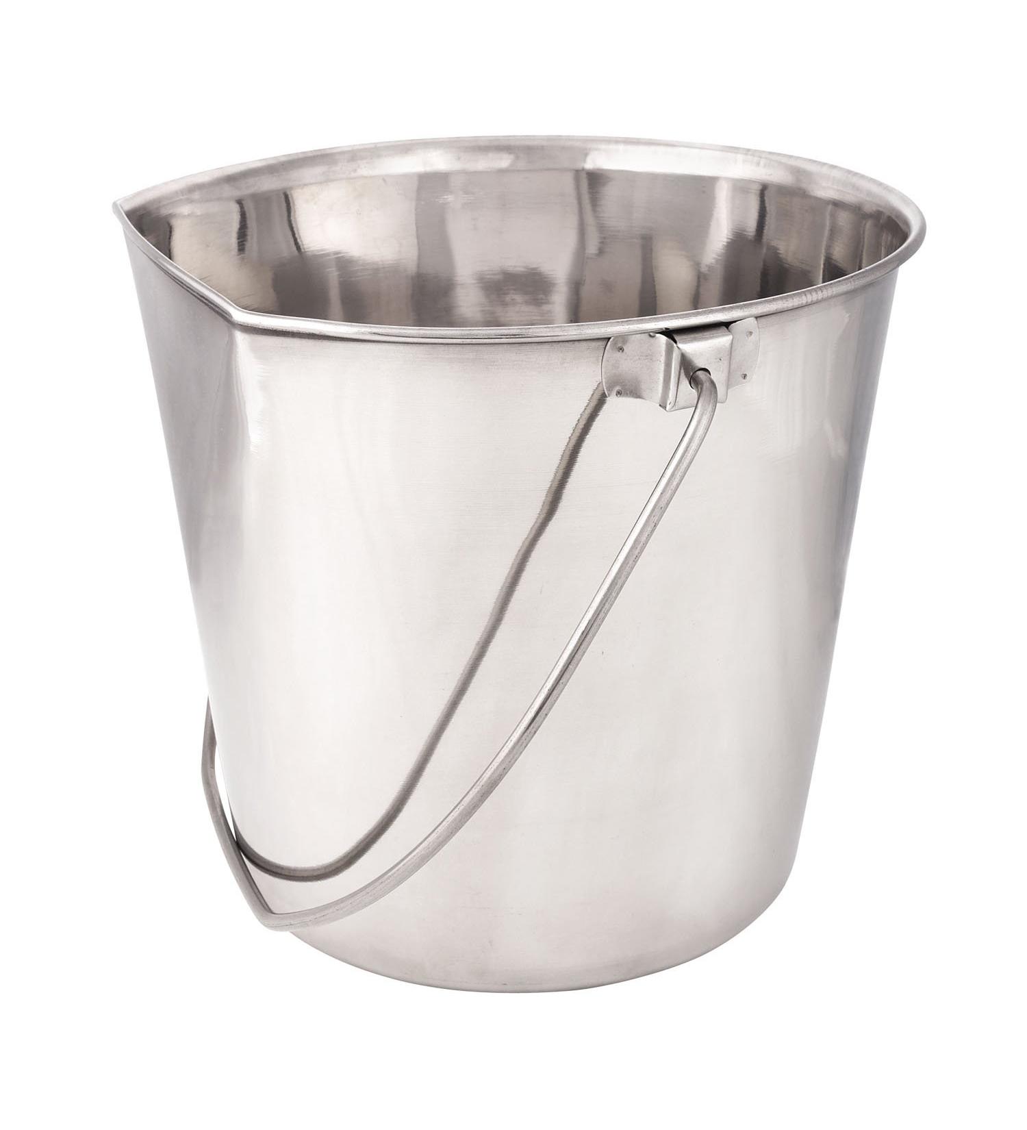 ProSelect 2-Quart Stainless Steel Flat Sided Pet Pail - Durable and Rust-Resistant - Buy Online on GoSupps.com