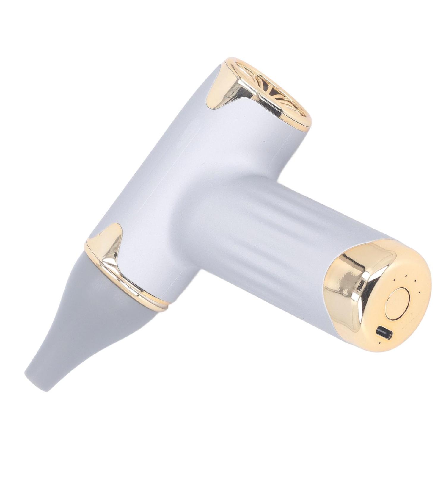60W Electric Hair Dryer High Speed 4 Levels Wind Bladeless 1100mAh Battery Handheld Dust Blower (Silver) - Buy Online on GoSupps.com