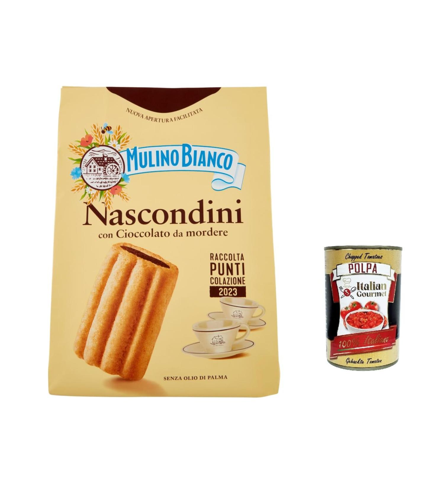 Mulino Bianco Nascondini Set of 6 sandy chocolate biscuits 600 g + pulp 400 g - Buy Online on GoSupps.com