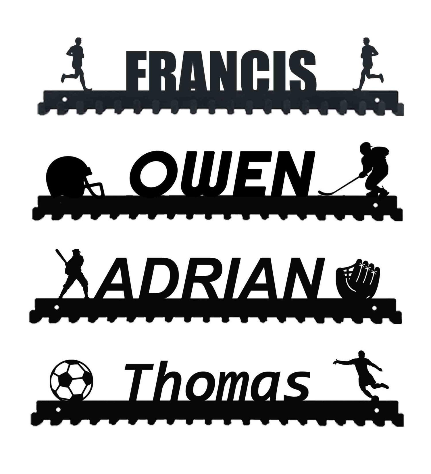 Custom Personalized Medal Holder for Athletes - Easy Installation & Customizable Text/Color/Images - Buy Online on GoSupps.com