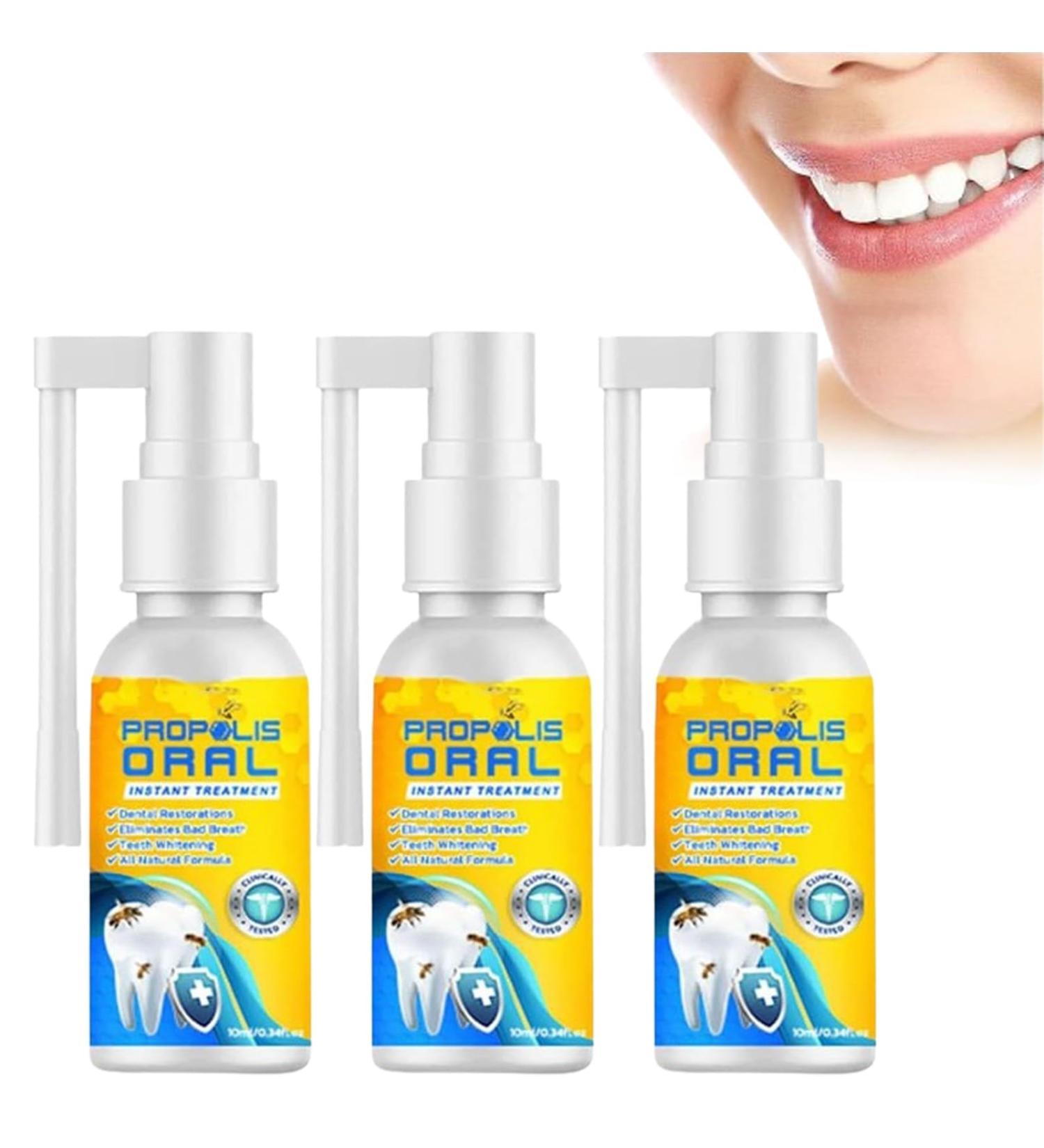 Propolis Oral Instant Treatment Spray Propolis Oral Health Spray Propolis Oral Spray Fresh Breath (3 Pcs) - Buy Online on GoSupps.com