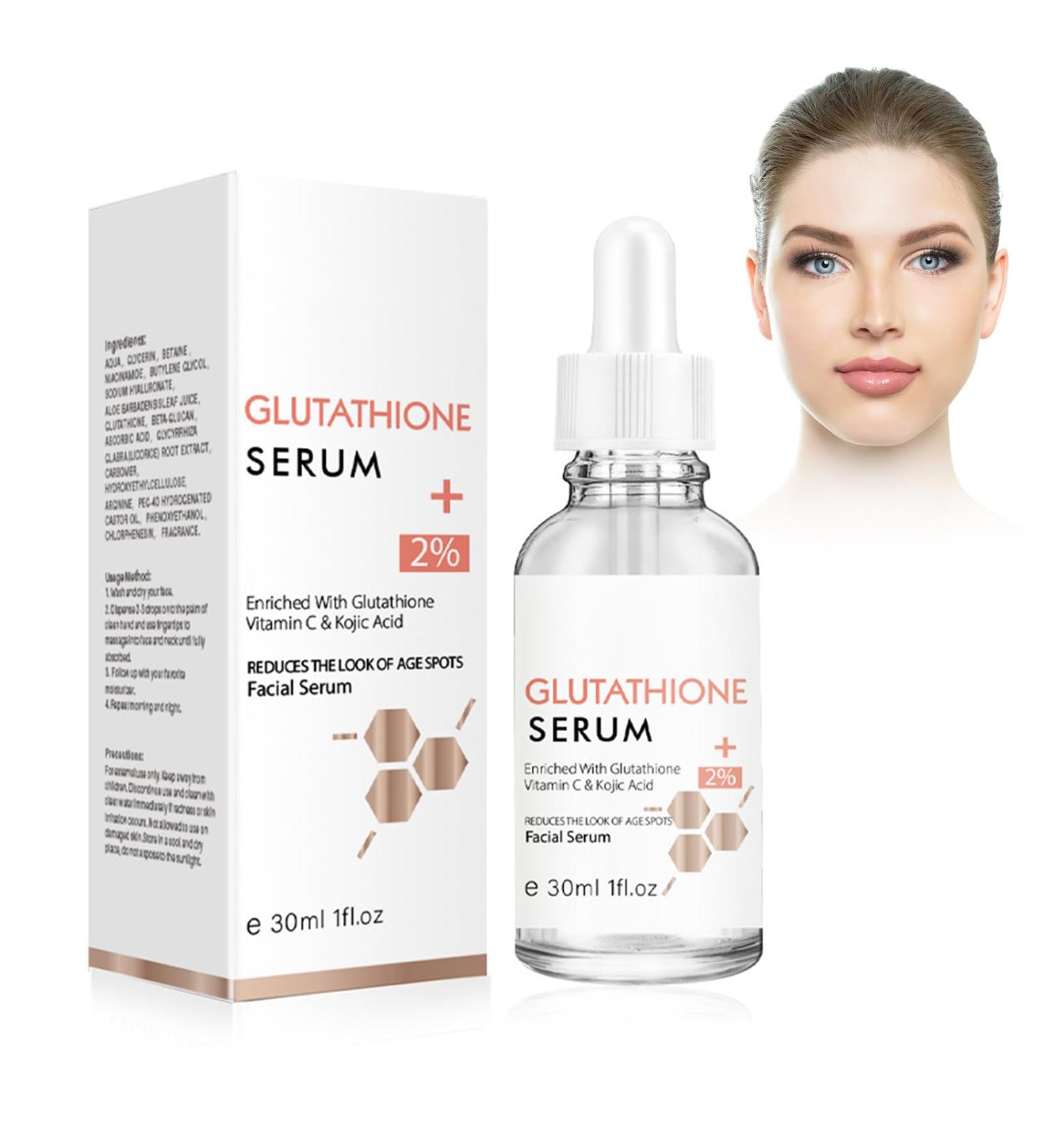 08 Glutathione Whitening Serum 30ml AntiAging Facial Serum Moisturizing Skin Brightening Serum Glutathione White Serum Face Dark Spots Remover Skin Lightening Serum - Buy Online on GoSupps.com