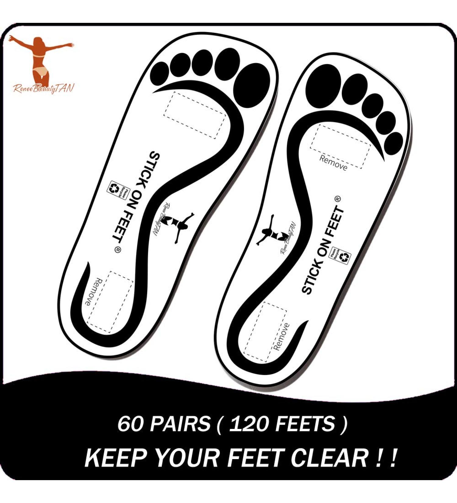 60Pairs(120feets) Spray Tanning DISPOSABLE STICKY FEET BLACK - Buy Online on GoSupps.com