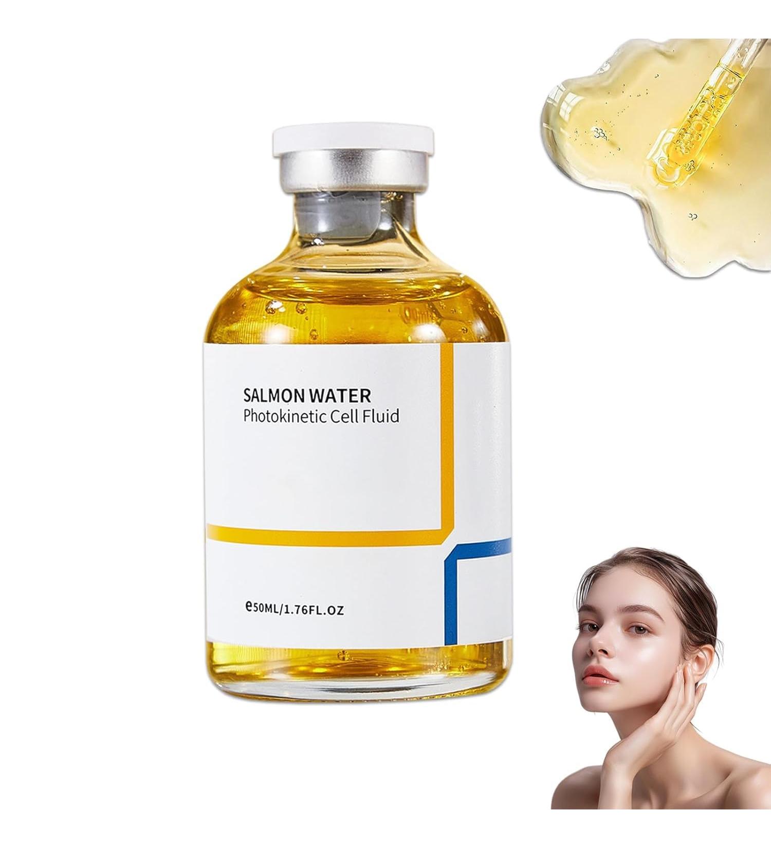 Salmon water light antiwrinkle serum improves the barrier function of the face hydrates and hydrates lifts and firms the skin facial serum for women nongreasy 1PCS - Buy Online on GoSupps.com