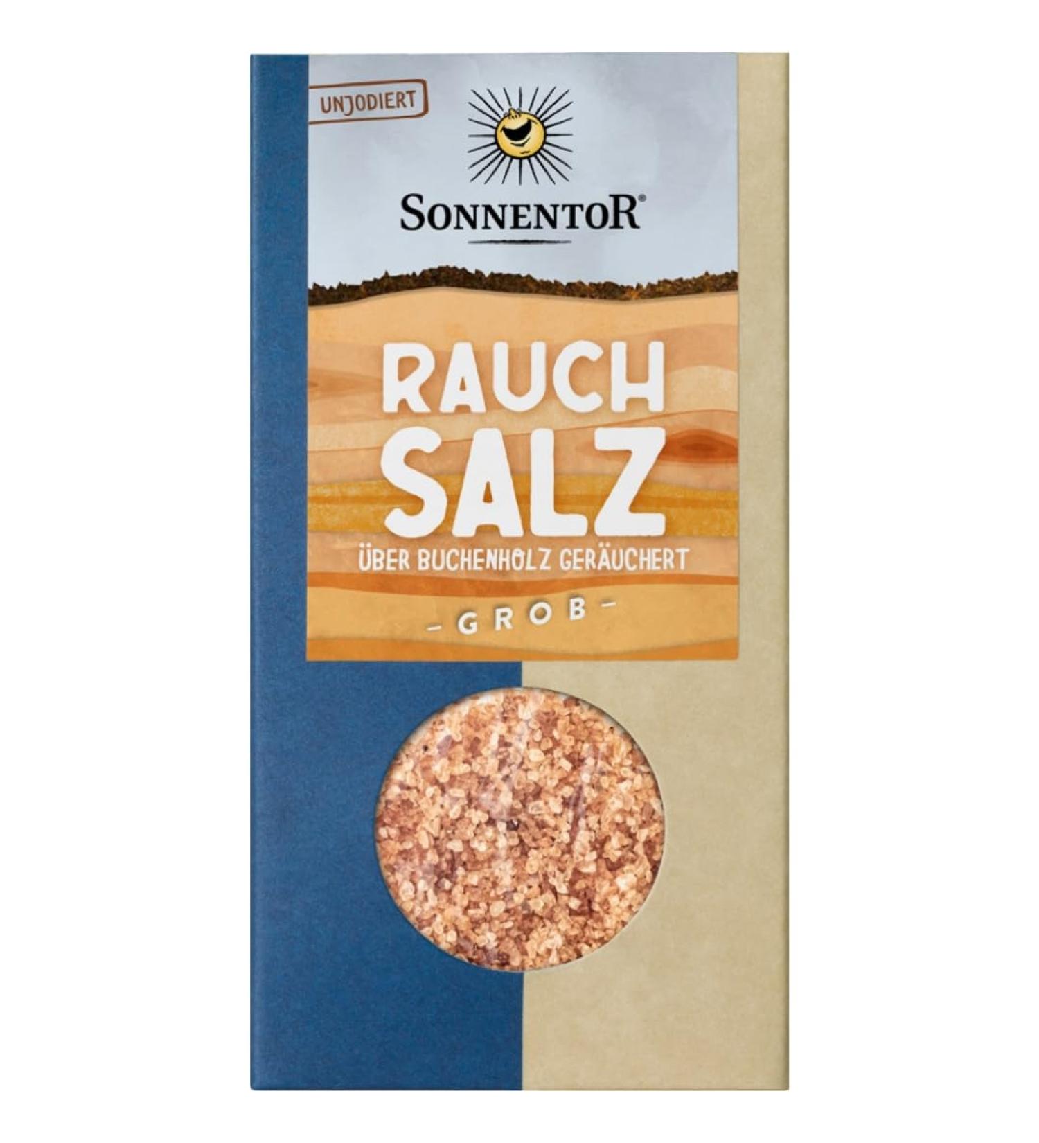 Sonnentor Sonnentor Smoked Salt 6 x 150g Traditional smoked sea salt intense smoky aroma natural vegan finishing salt for creative cooking