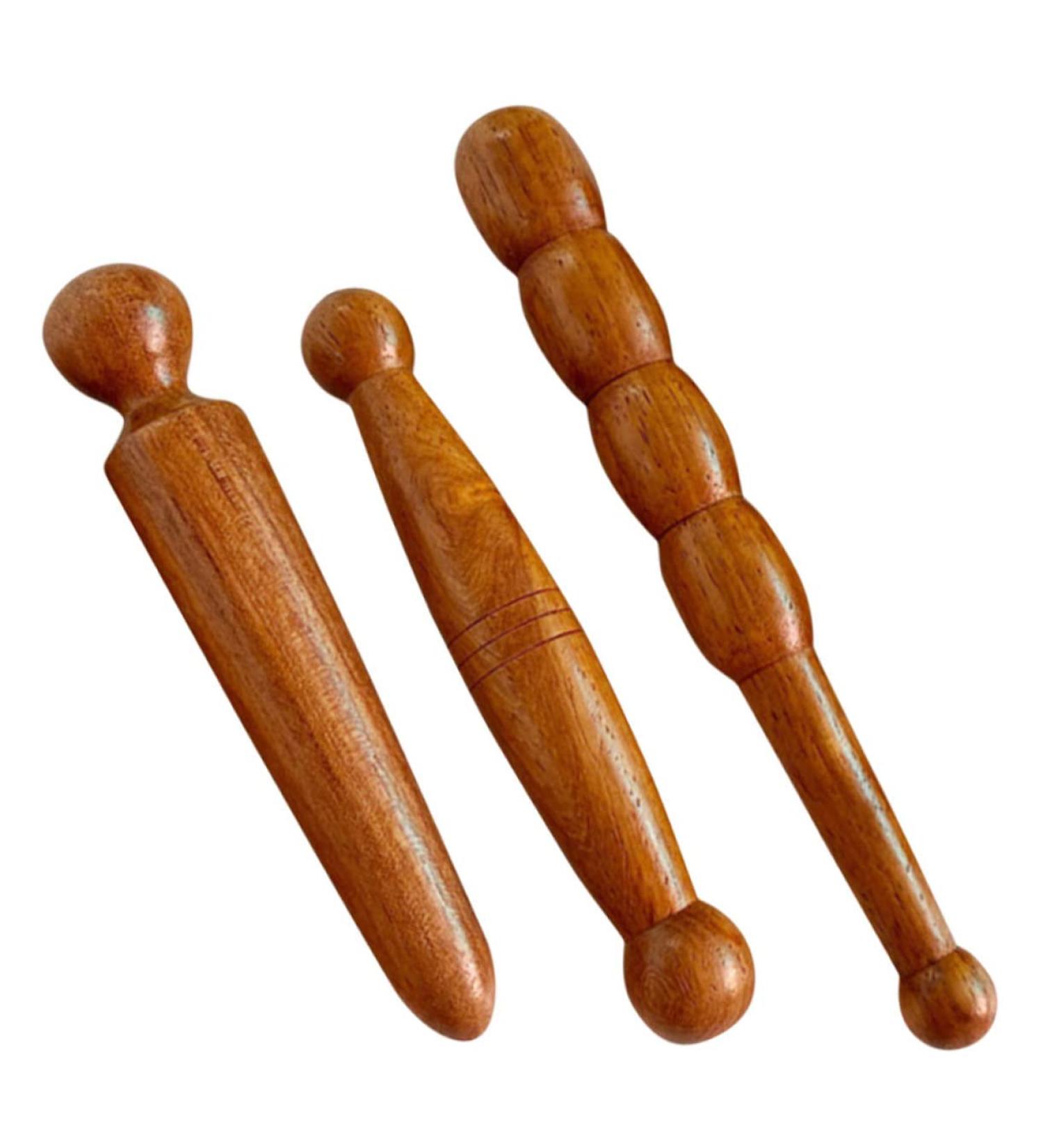 Healeved 3-in-1 Foot Massage Device | Trigger Point Stick & Gua Sha Wooden Tool | Thailand Massage Tools for Back Relief - Buy Online on GoSupps.com